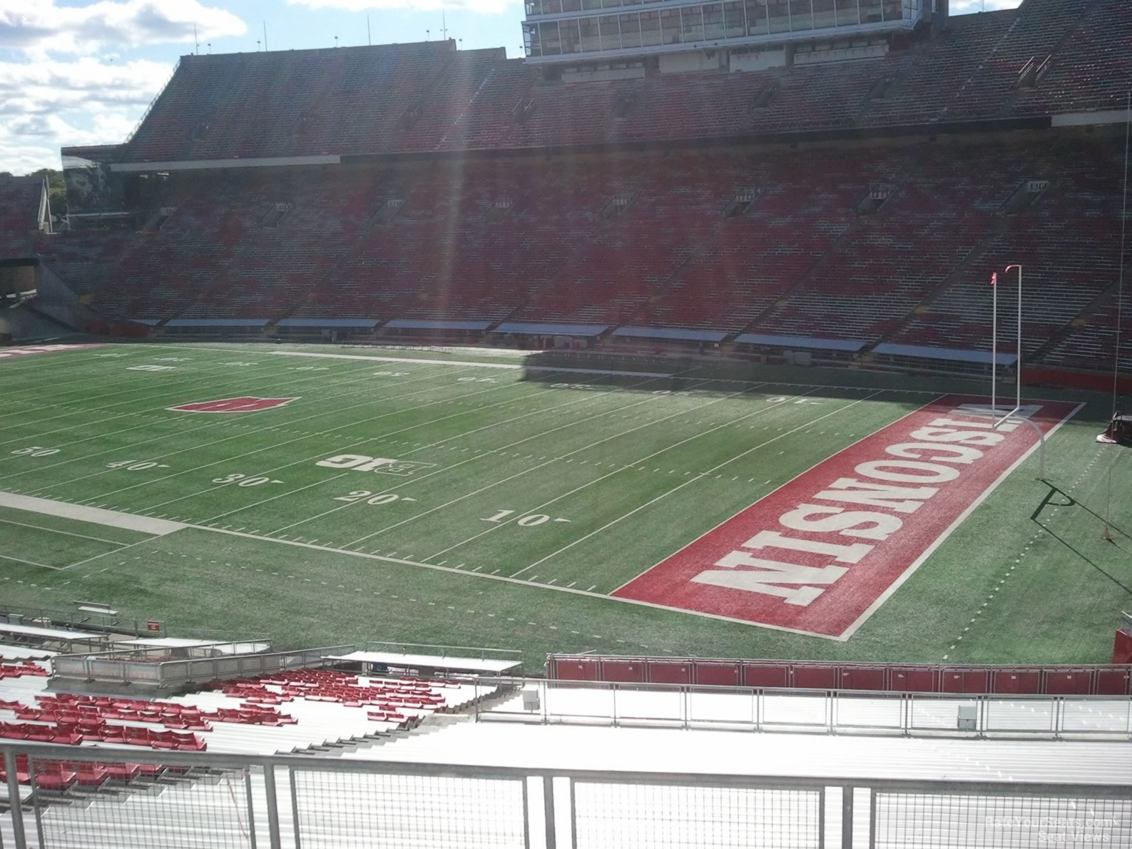 section p, row 55 seat view  - camp randall stadium