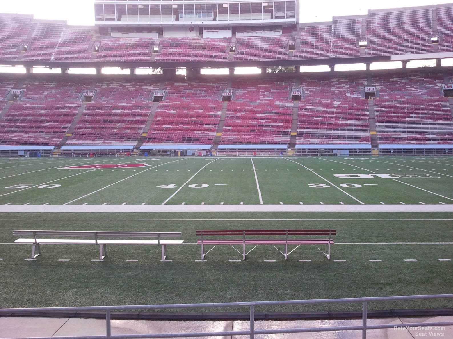 section s, row 10 seat view  - camp randall stadium