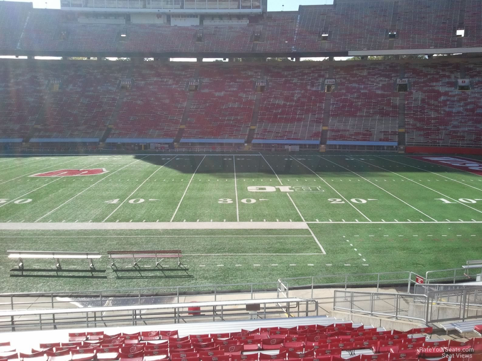 section s, row 30 seat view  for football - camp randall stadium