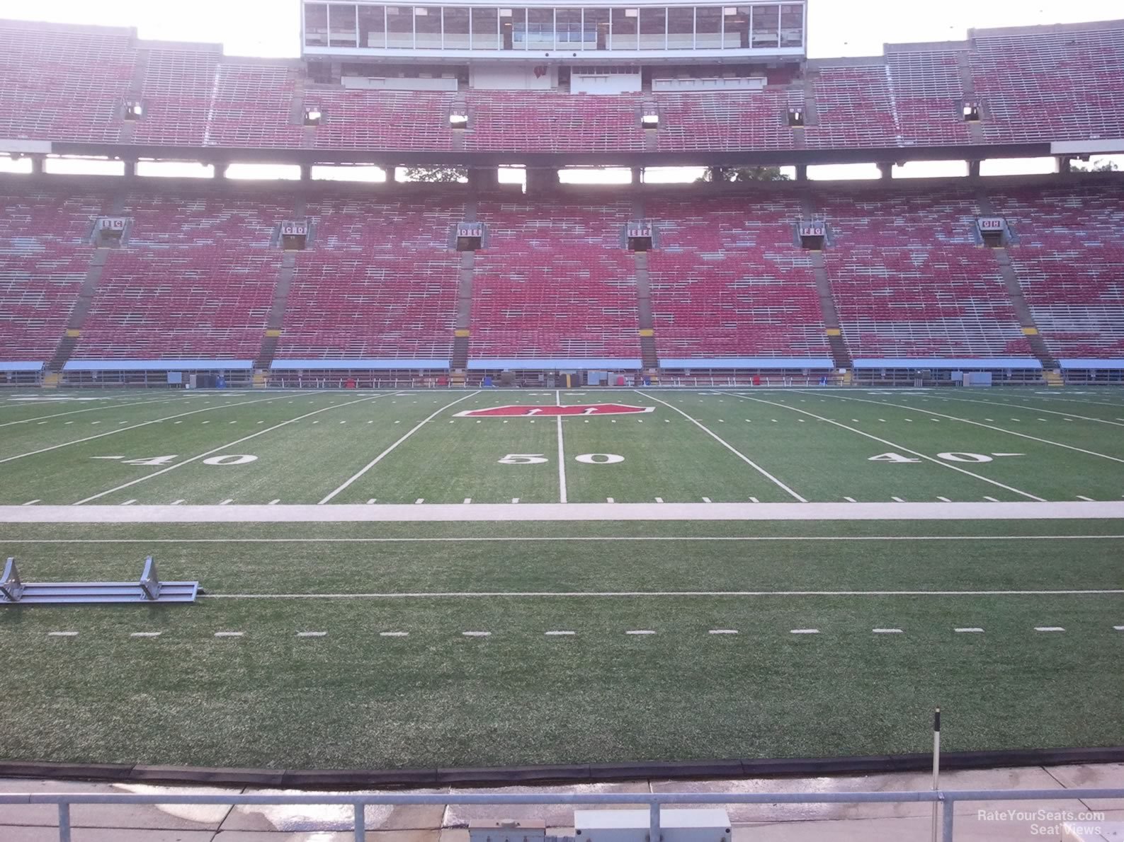 section t, row 10 seat view  - camp randall stadium