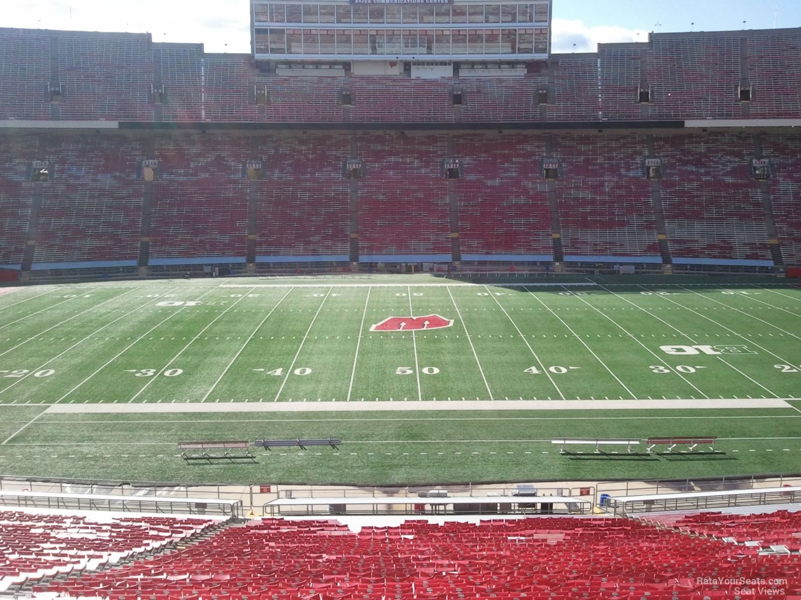 section t, row 55 seat view  for football - camp randall stadium
