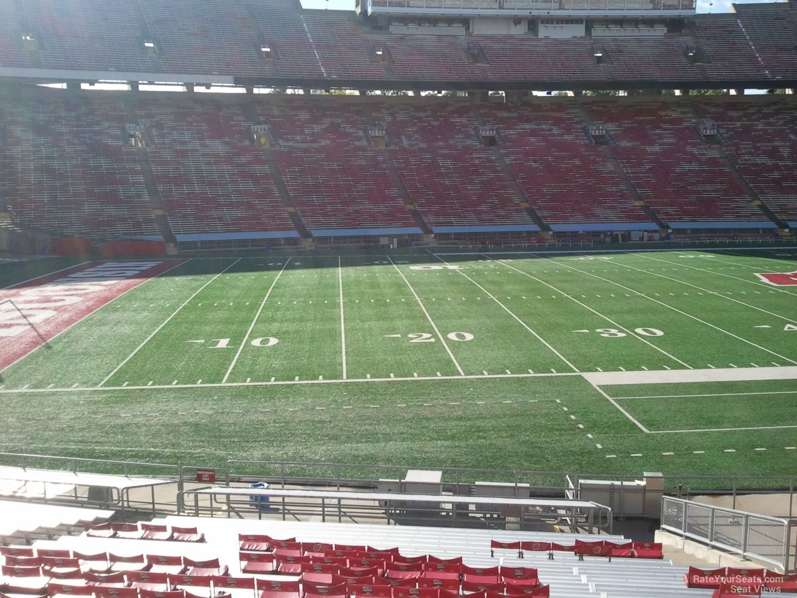 section v, row 30 seat view  - camp randall stadium