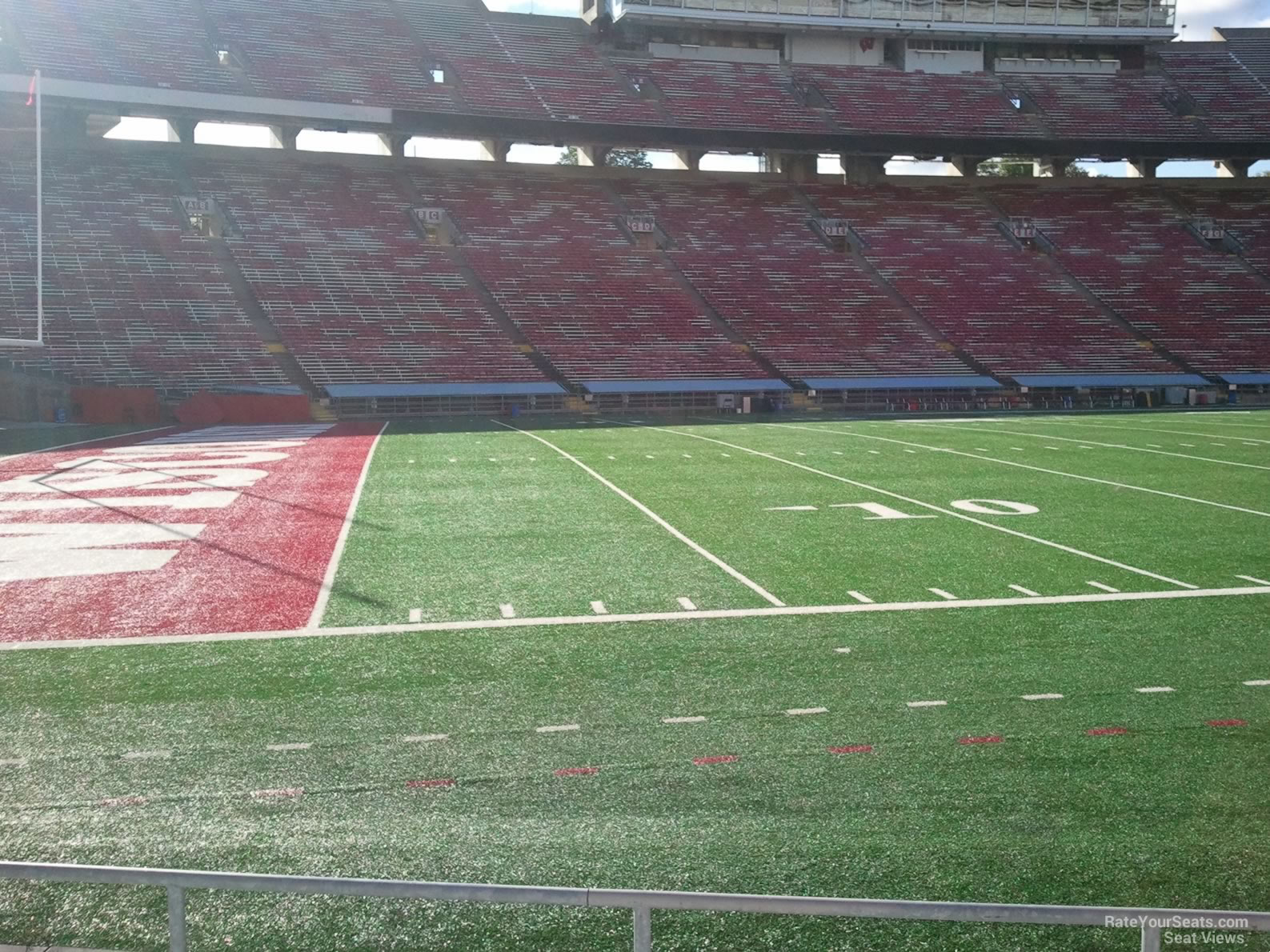 section w, row 7 seat view  for football - camp randall stadium