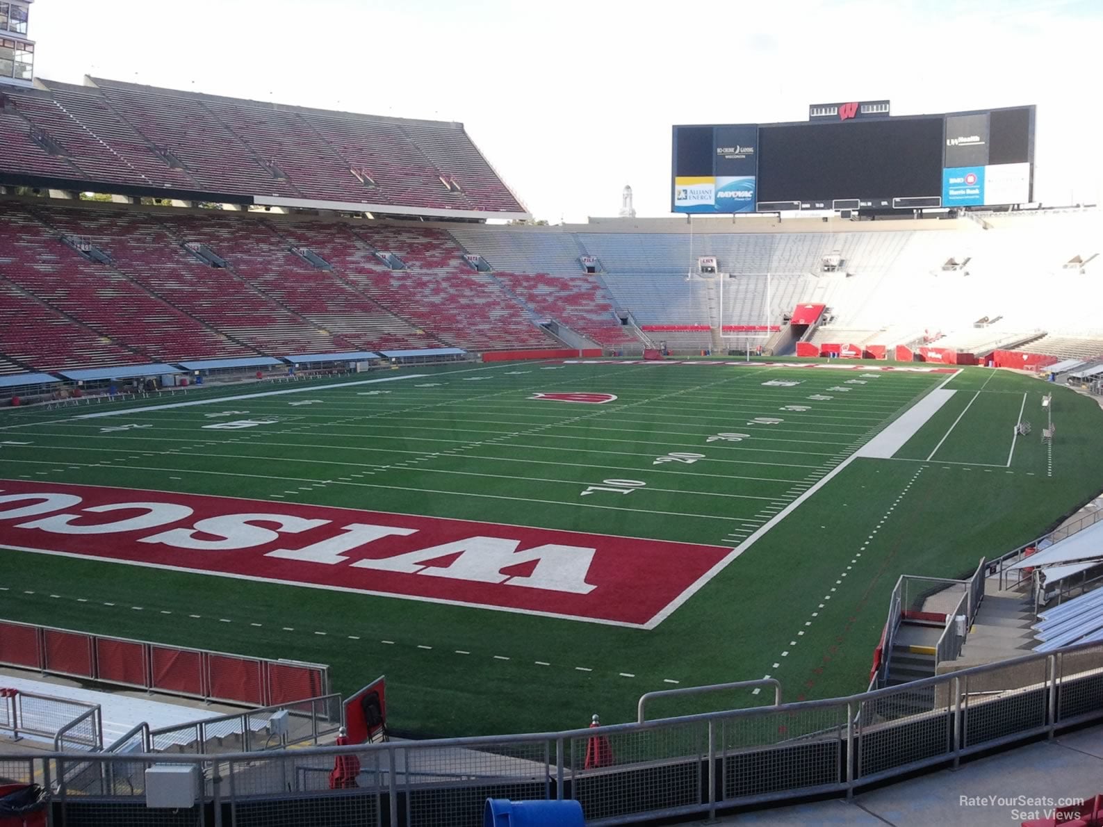 section y2, row 30 seat view  for football - camp randall stadium