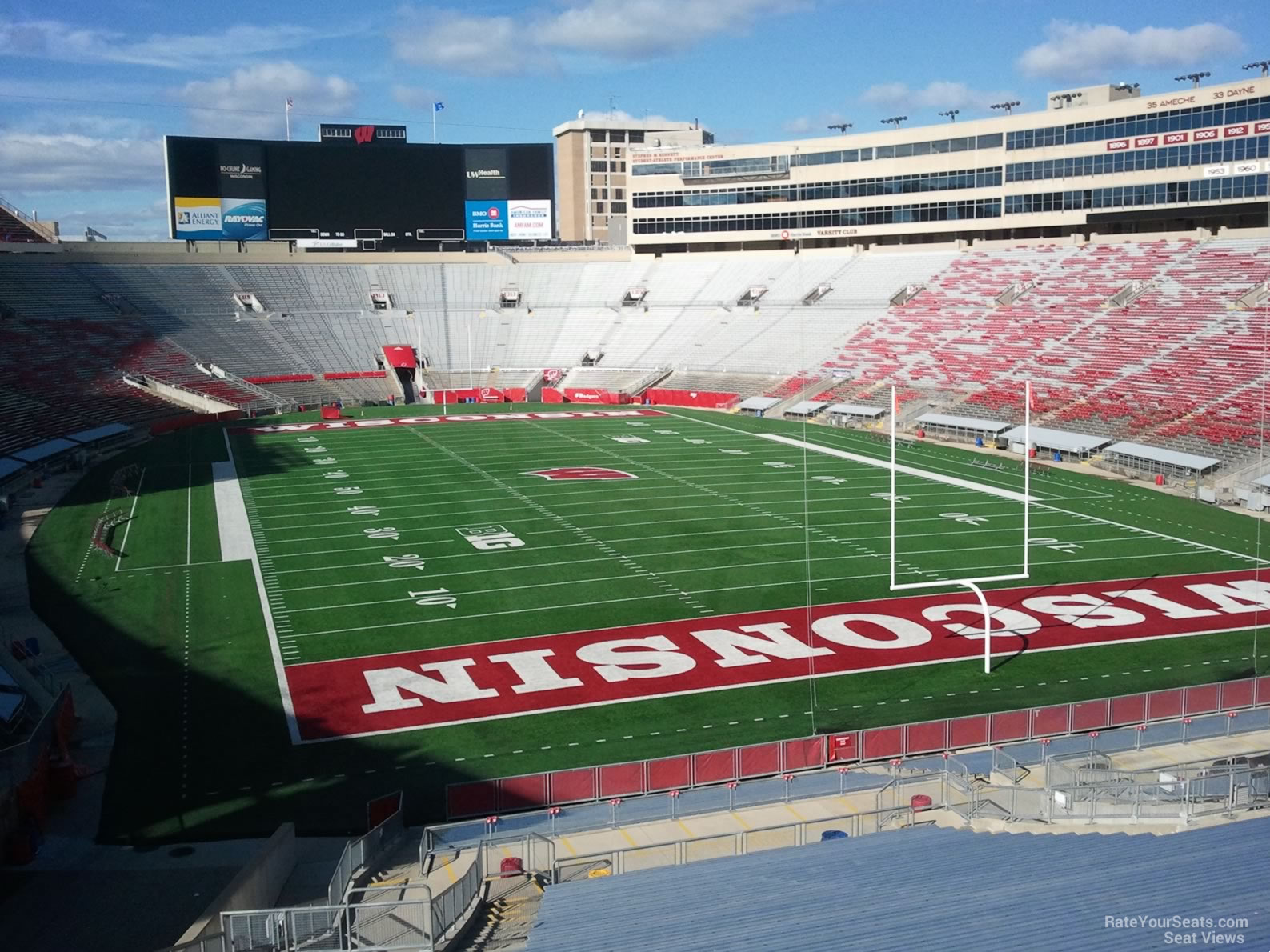 section z2, row 52 seat view  - camp randall stadium