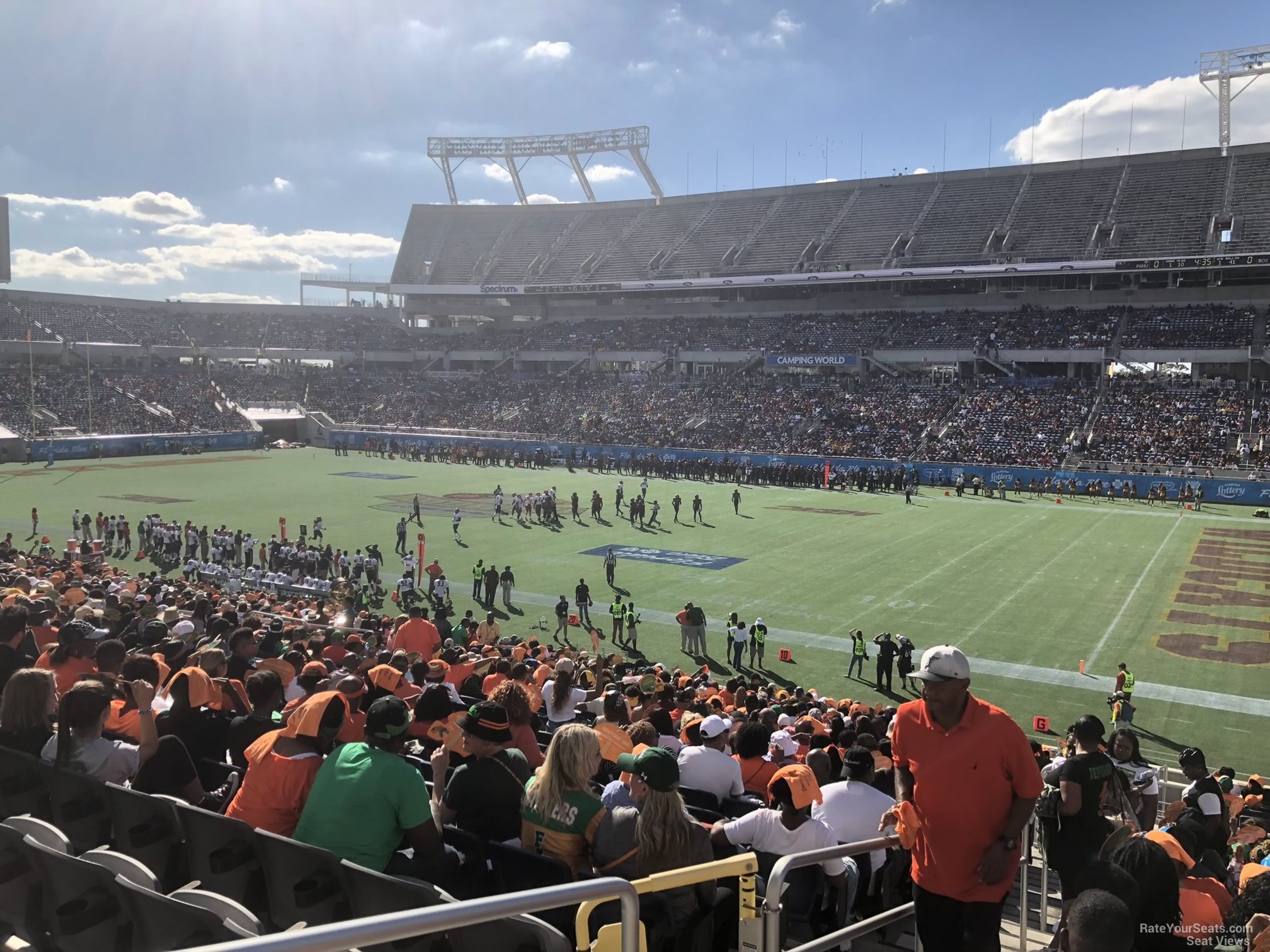 section 103, row ee seat view  for football - camping world stadium