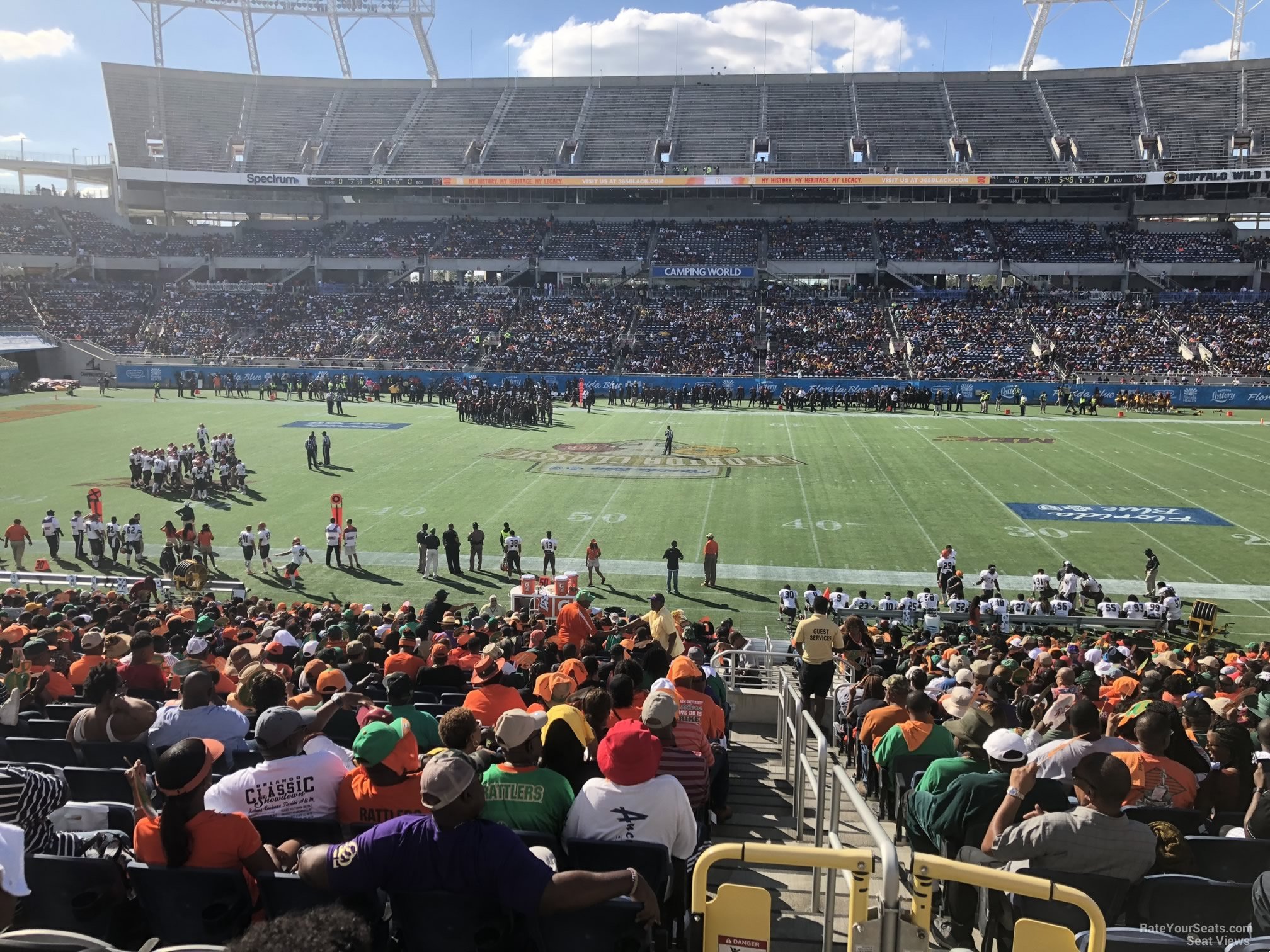 section 108, row ee seat view  for football - camping world stadium