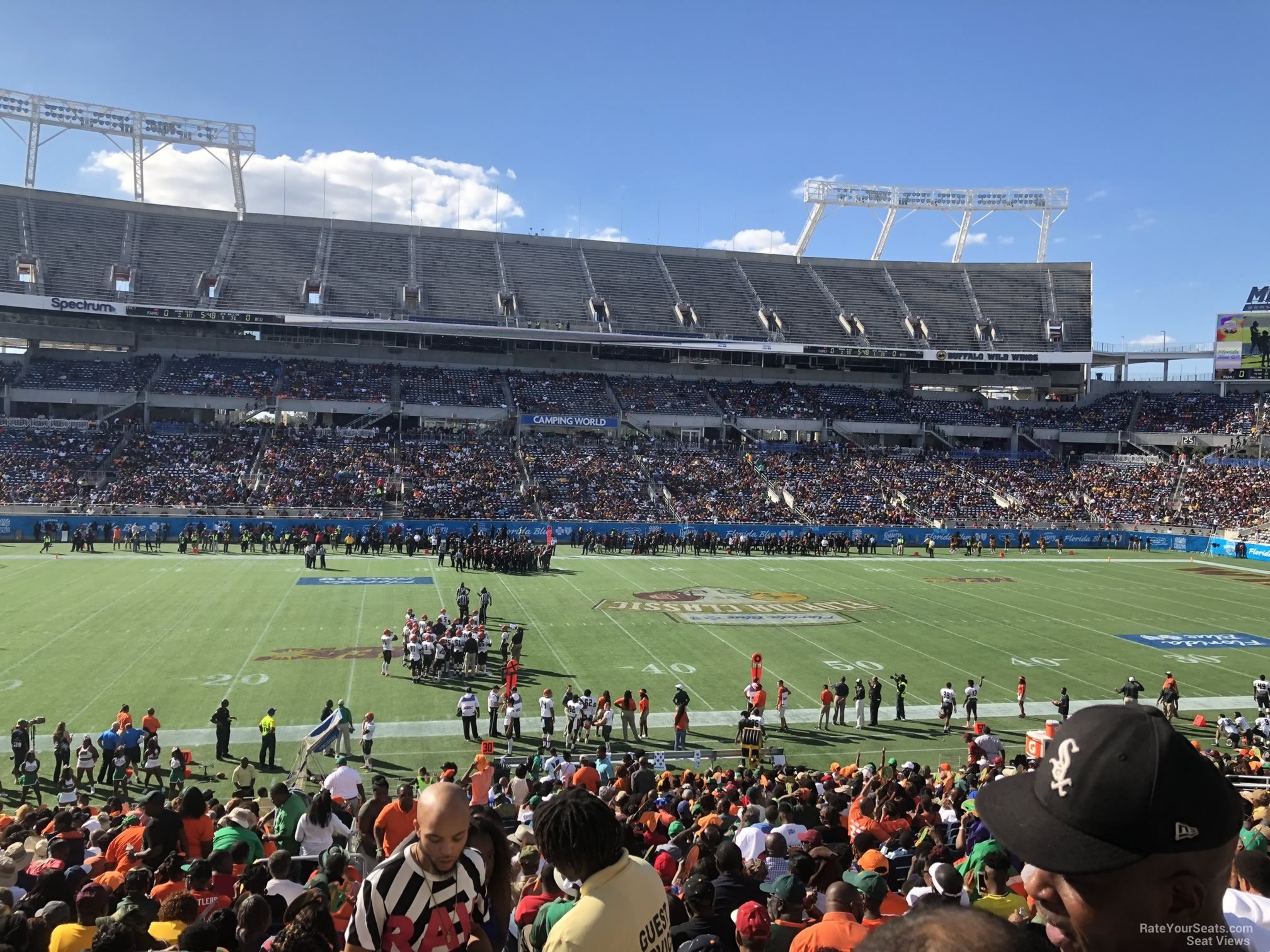 section 110, row ee seat view  for football - camping world stadium