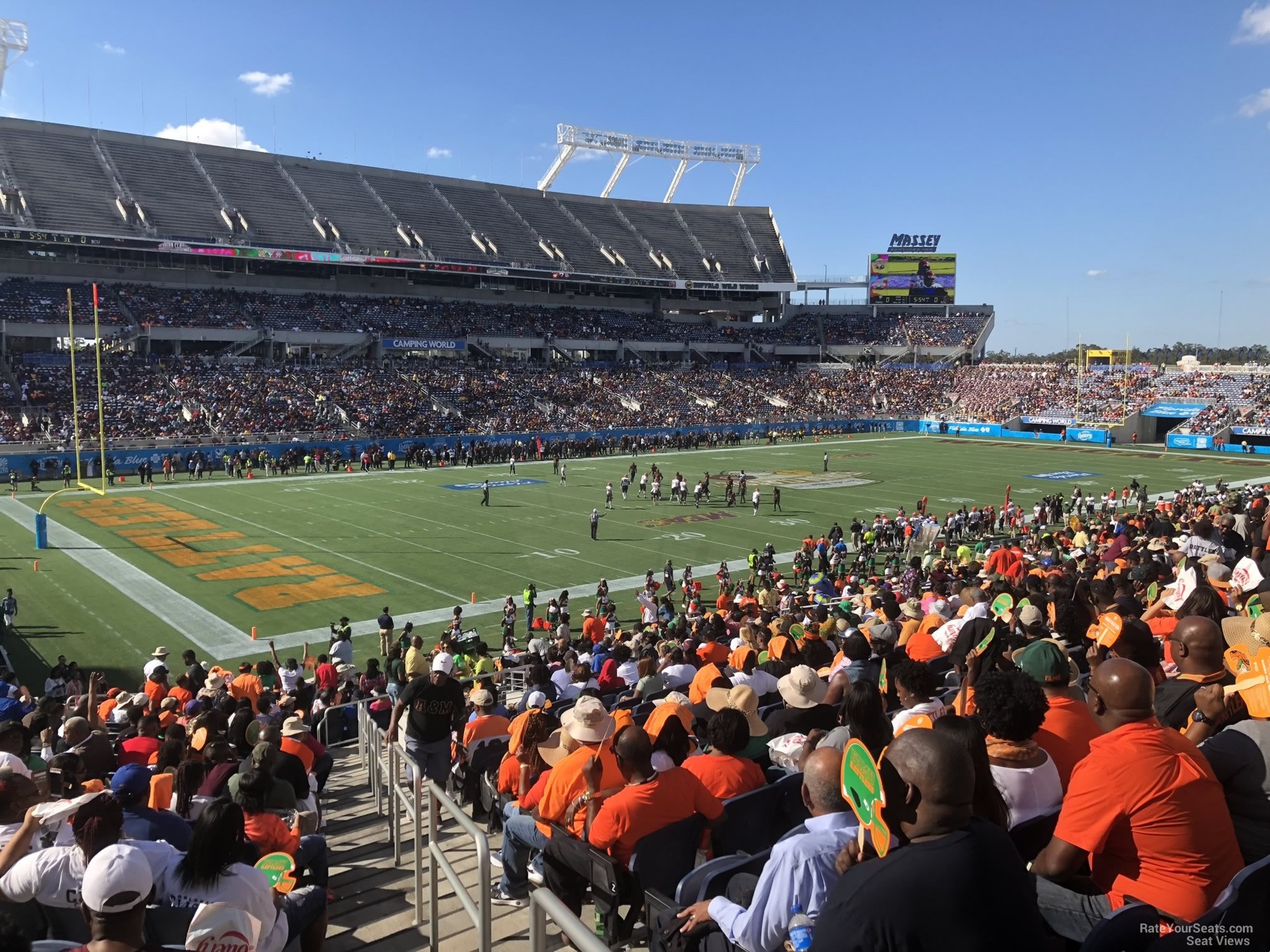 section 113, row ee seat view  for football - camping world stadium