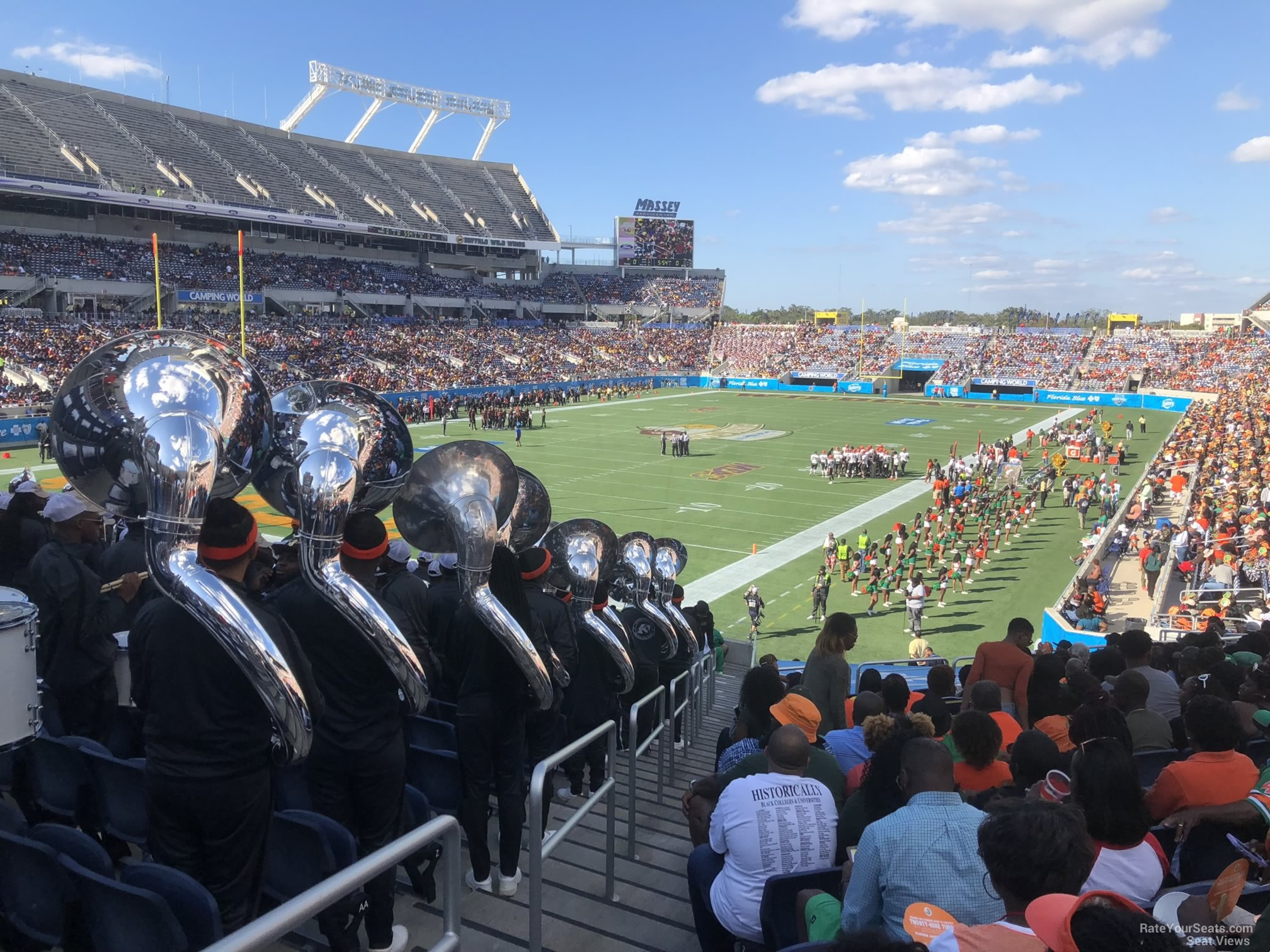 section 117, row ee seat view  for football - camping world stadium