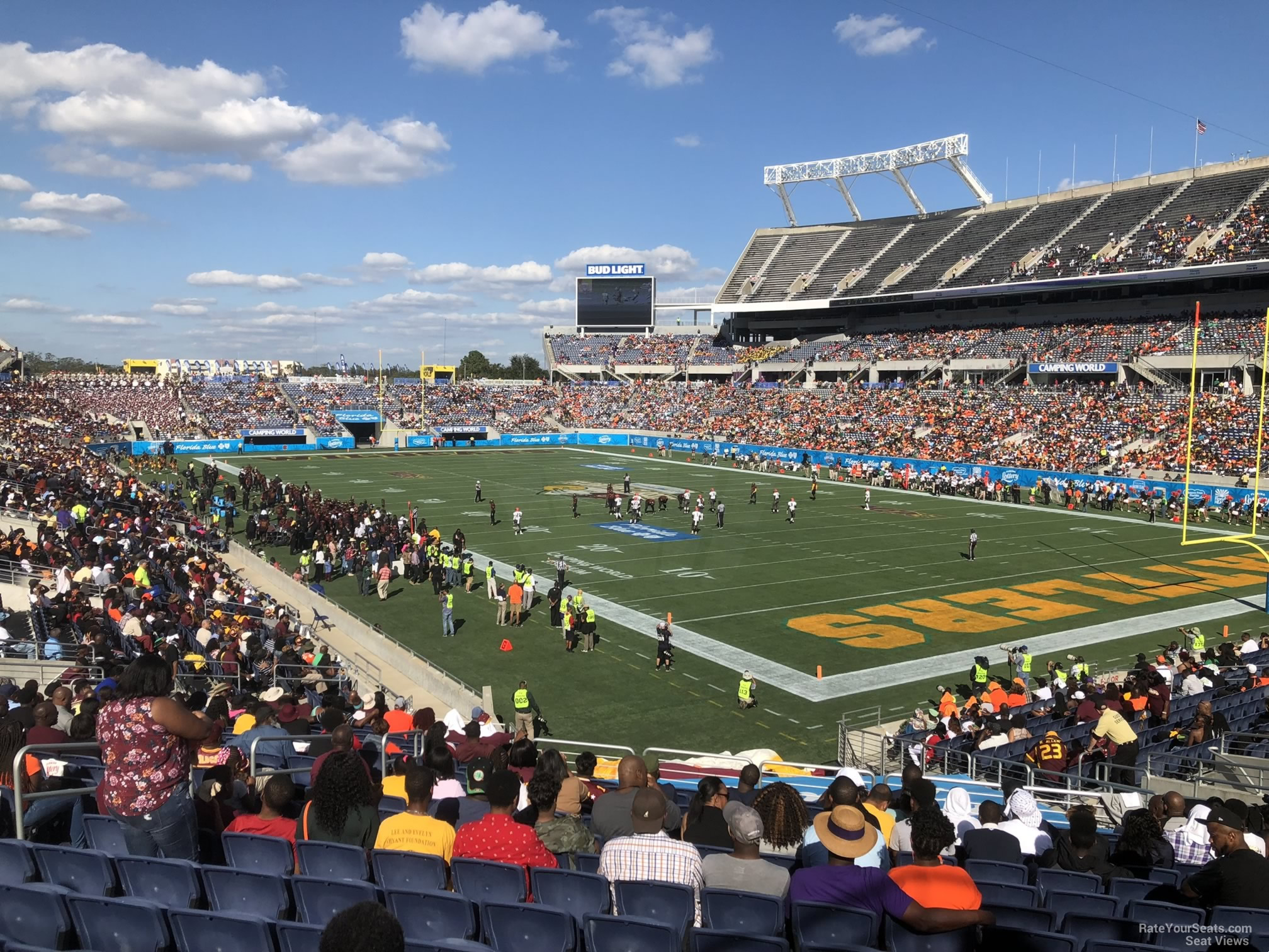 section 125, row ee seat view  for football - camping world stadium
