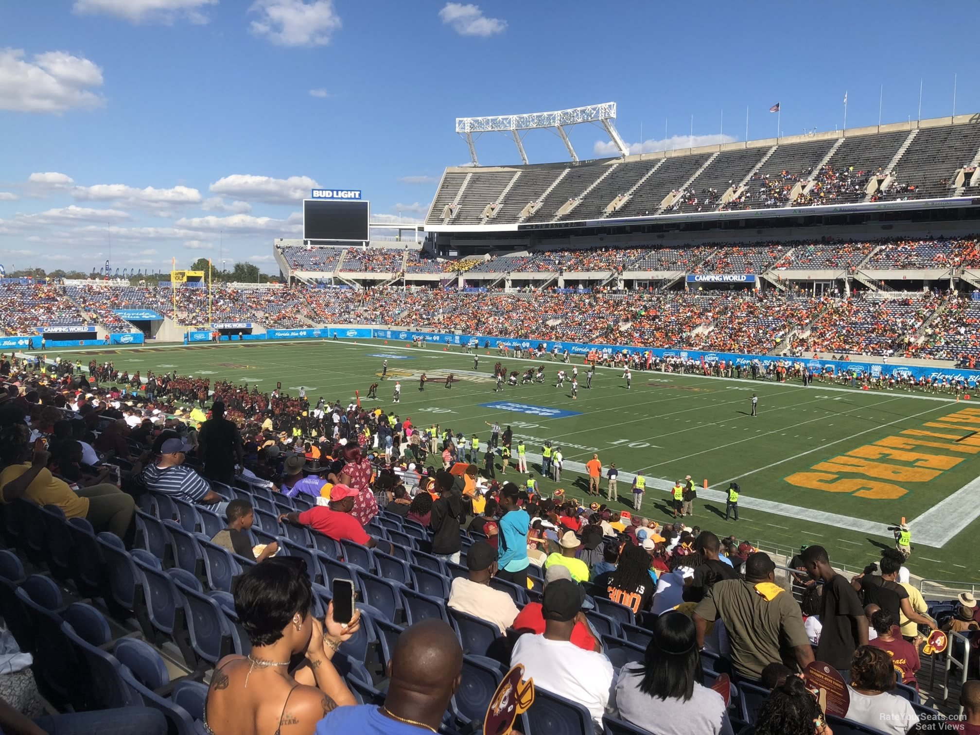 section 129, row ee seat view  for football - camping world stadium