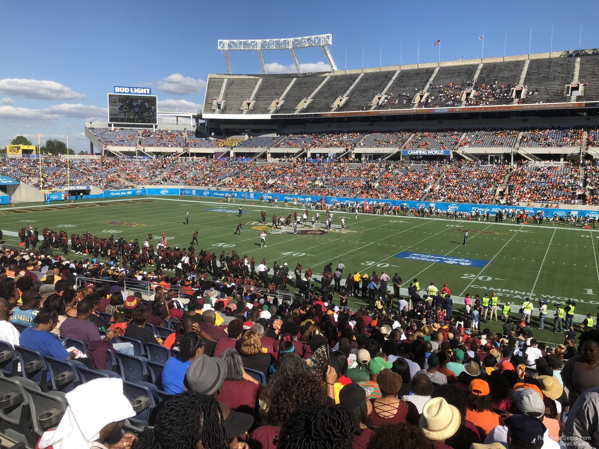 section 132, row ee seat view  for football - camping world stadium