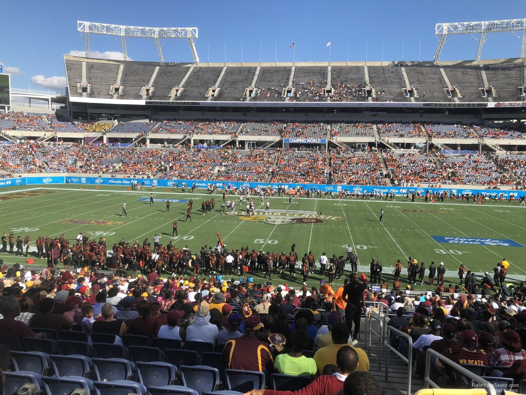 section 134, row ee seat view  for football - camping world stadium
