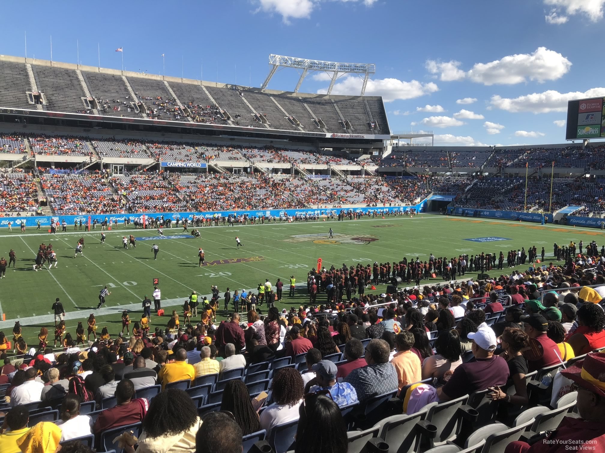 section 137, row ee seat view  for football - camping world stadium