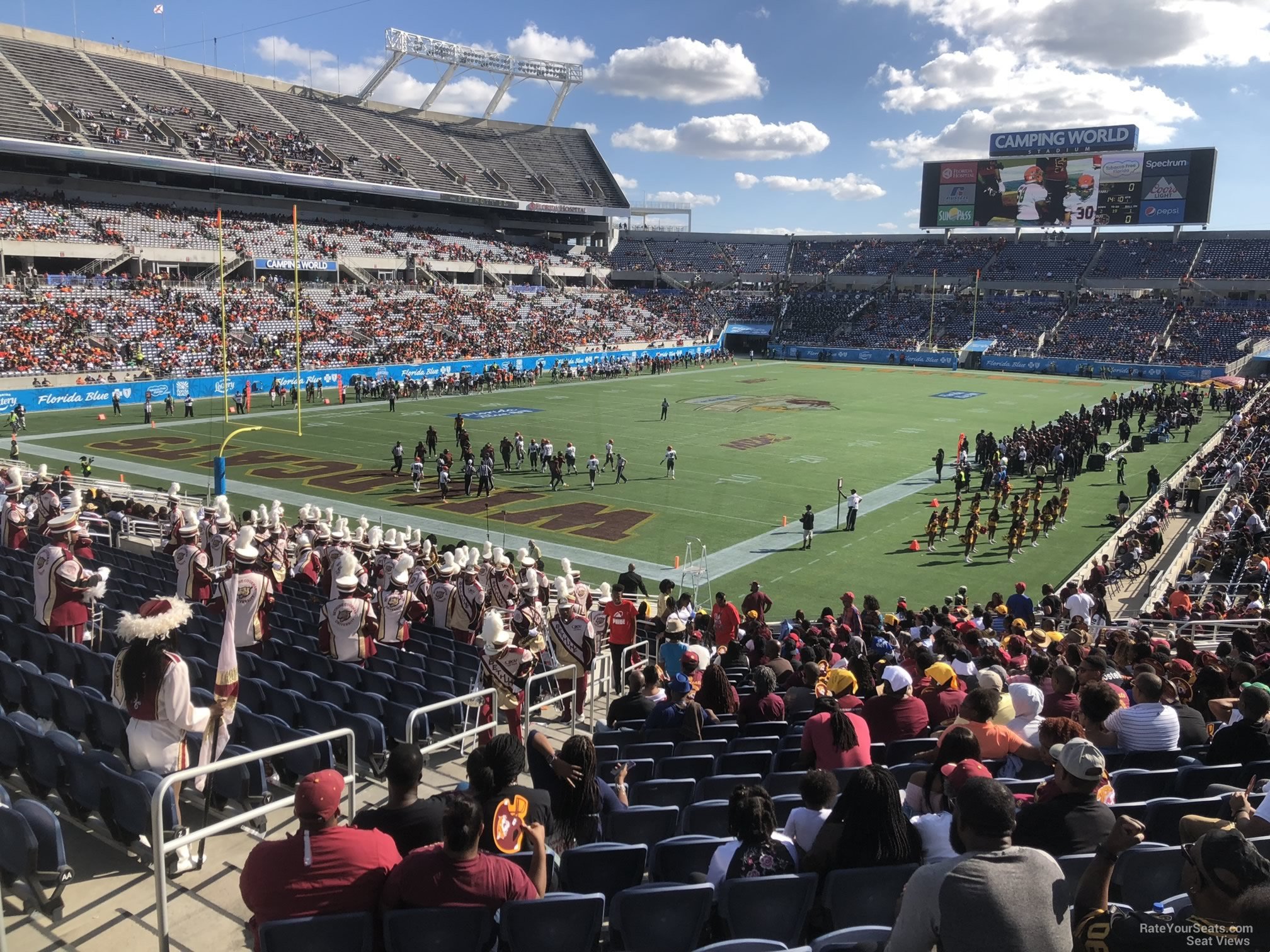 section 143, row ee seat view  for football - camping world stadium