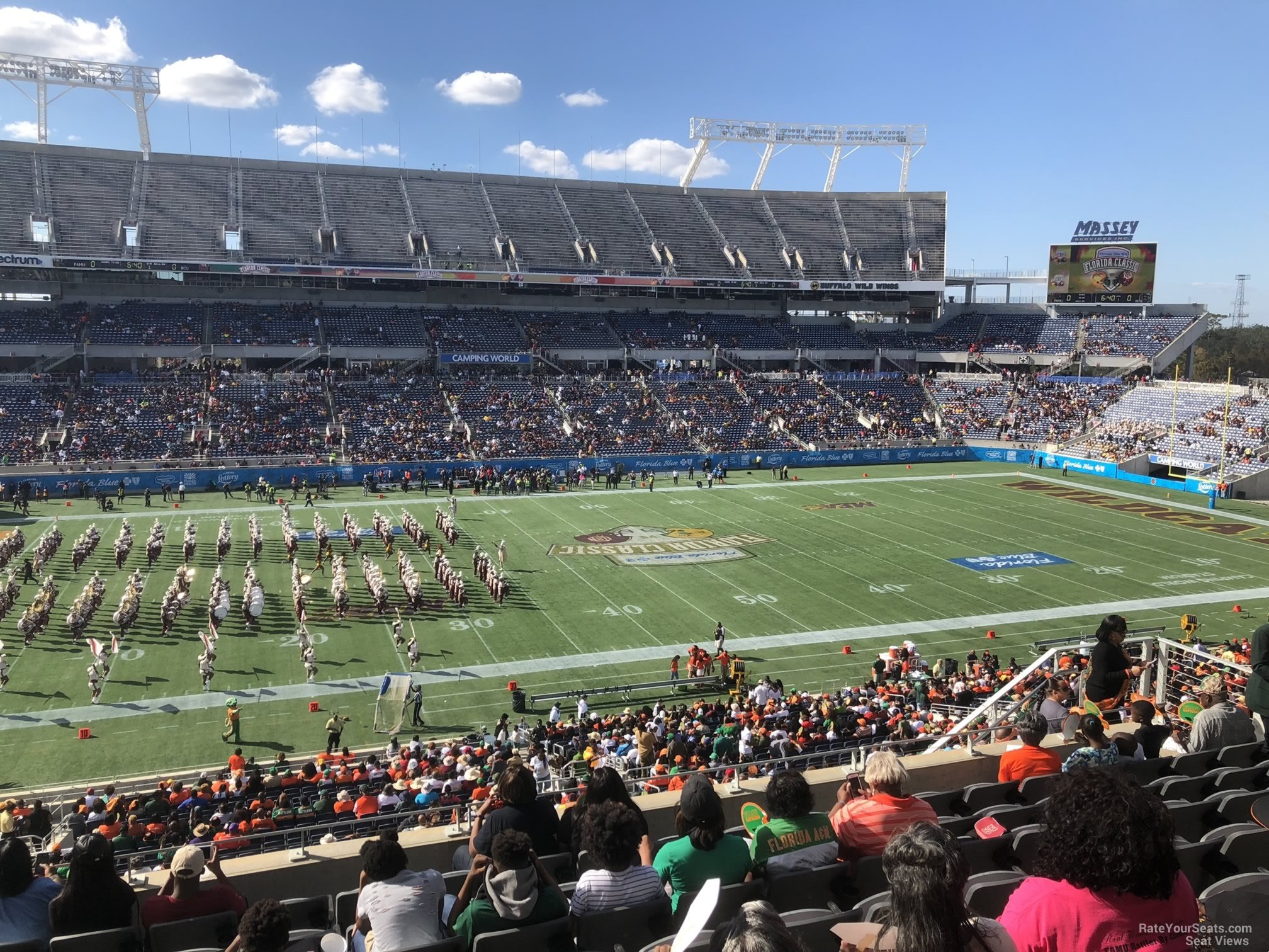 club 10, row m seat view  for football - camping world stadium