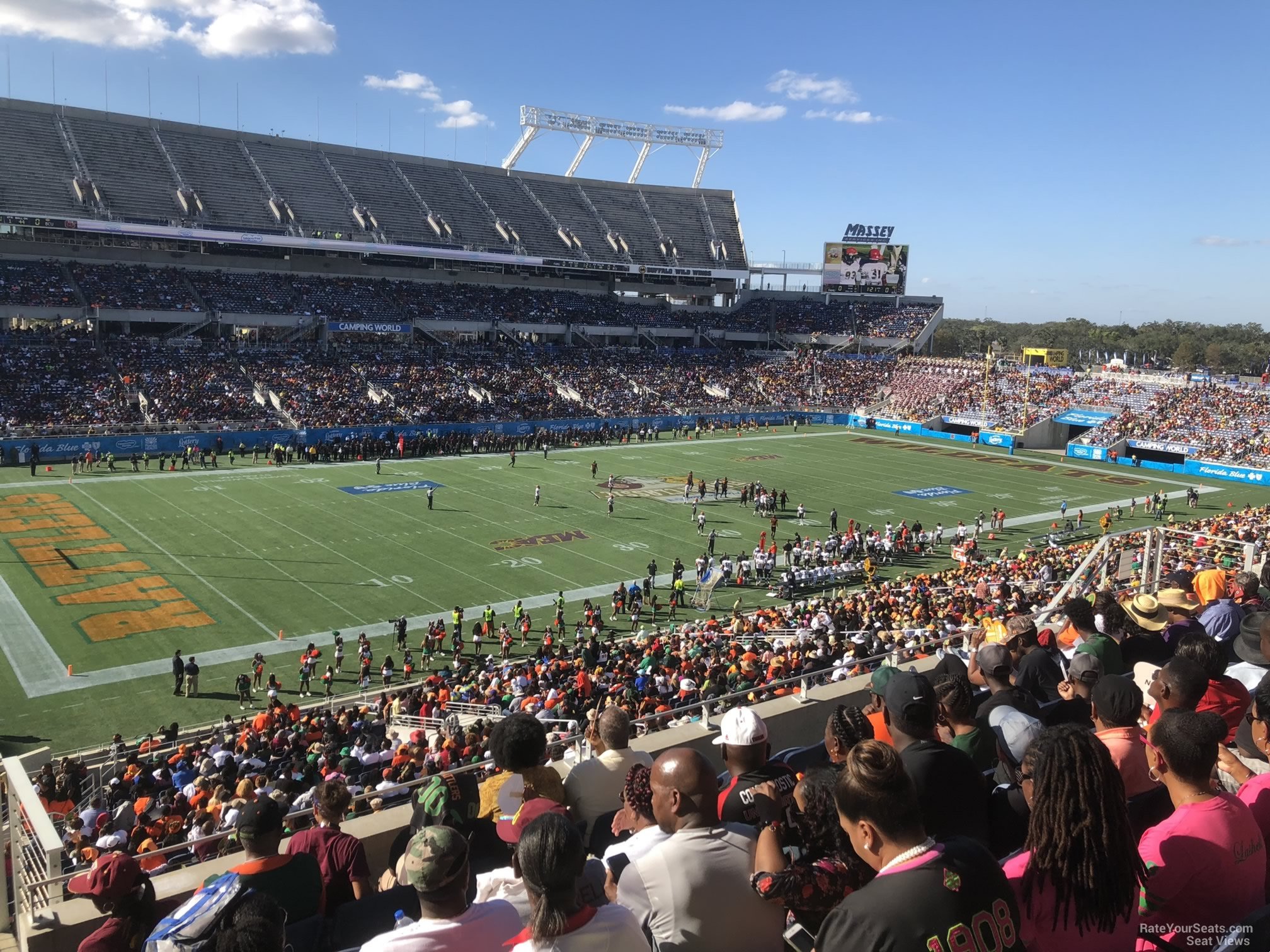 section p14, row m seat view  for football - camping world stadium