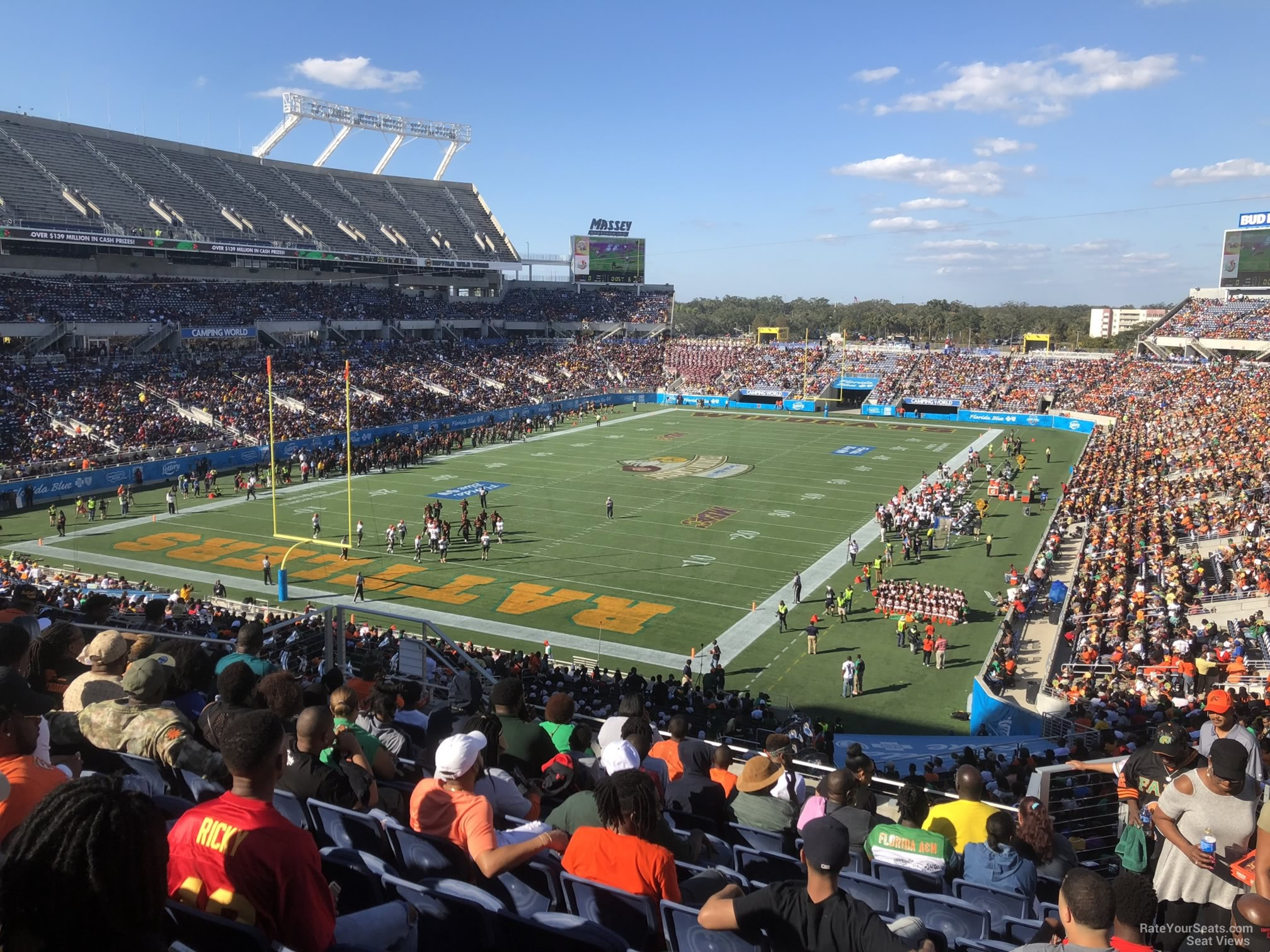 section p17, row m seat view  for football - camping world stadium
