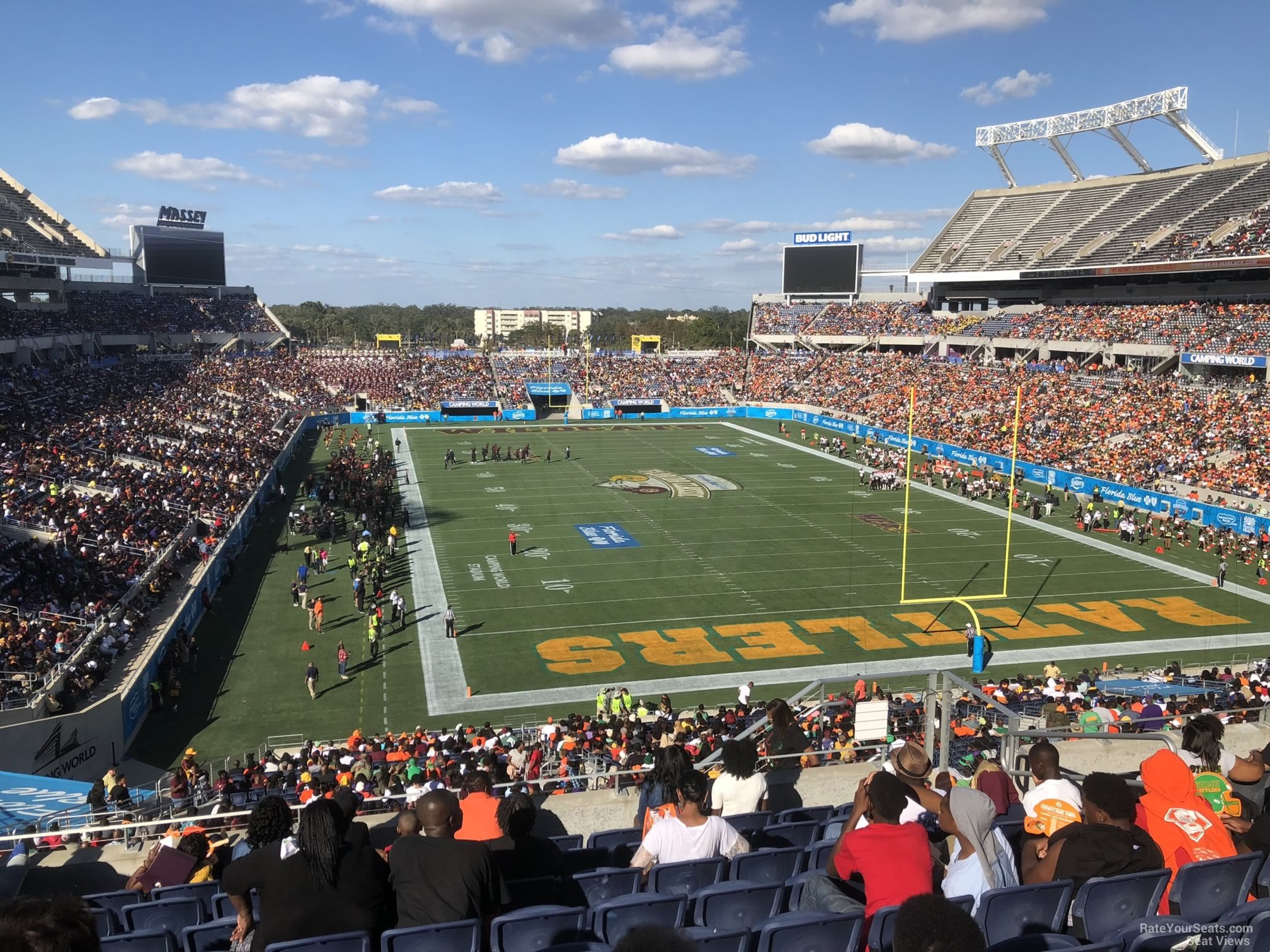 section p23, row m seat view  for football - camping world stadium