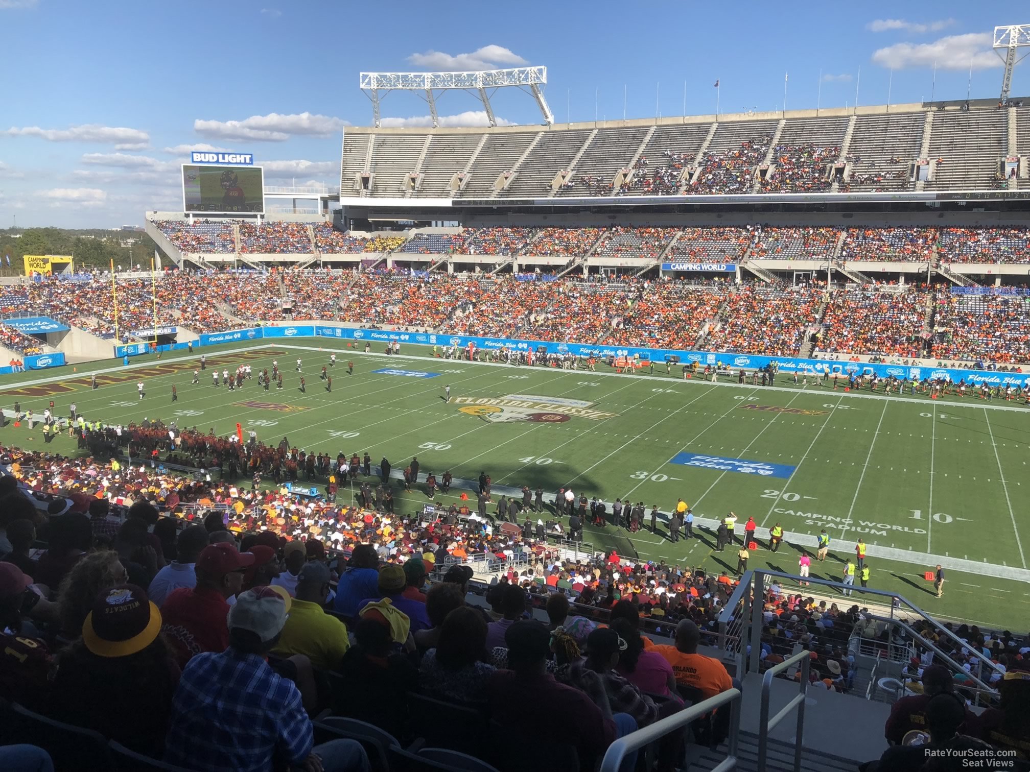 section p30, row m seat view  for football - camping world stadium