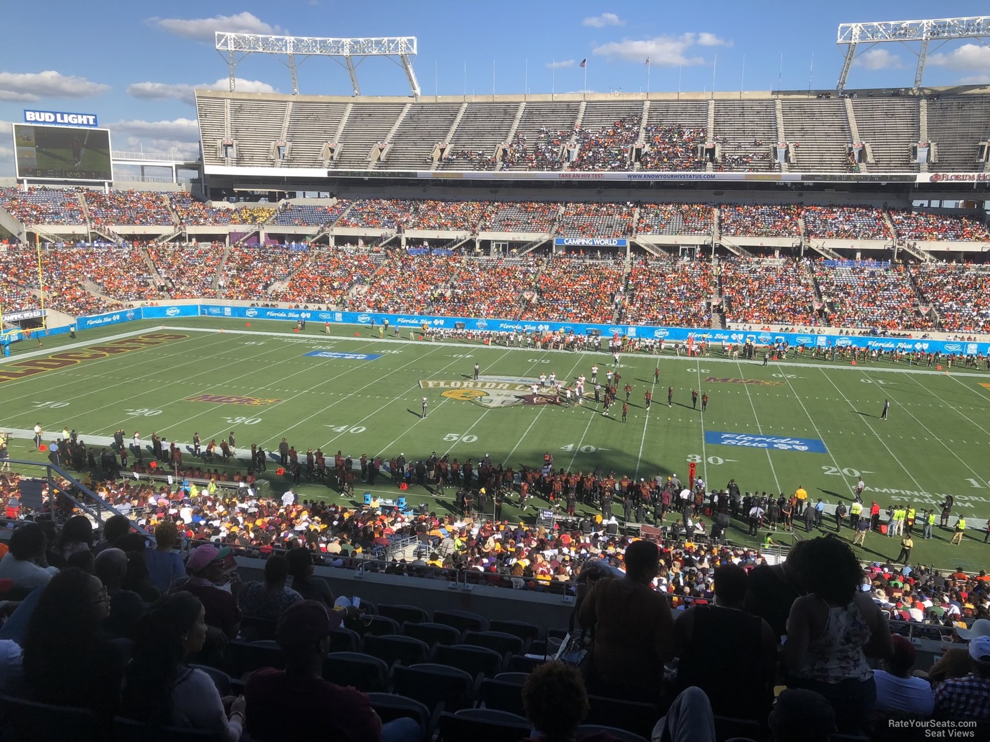 club 33, row m seat view  for football - camping world stadium
