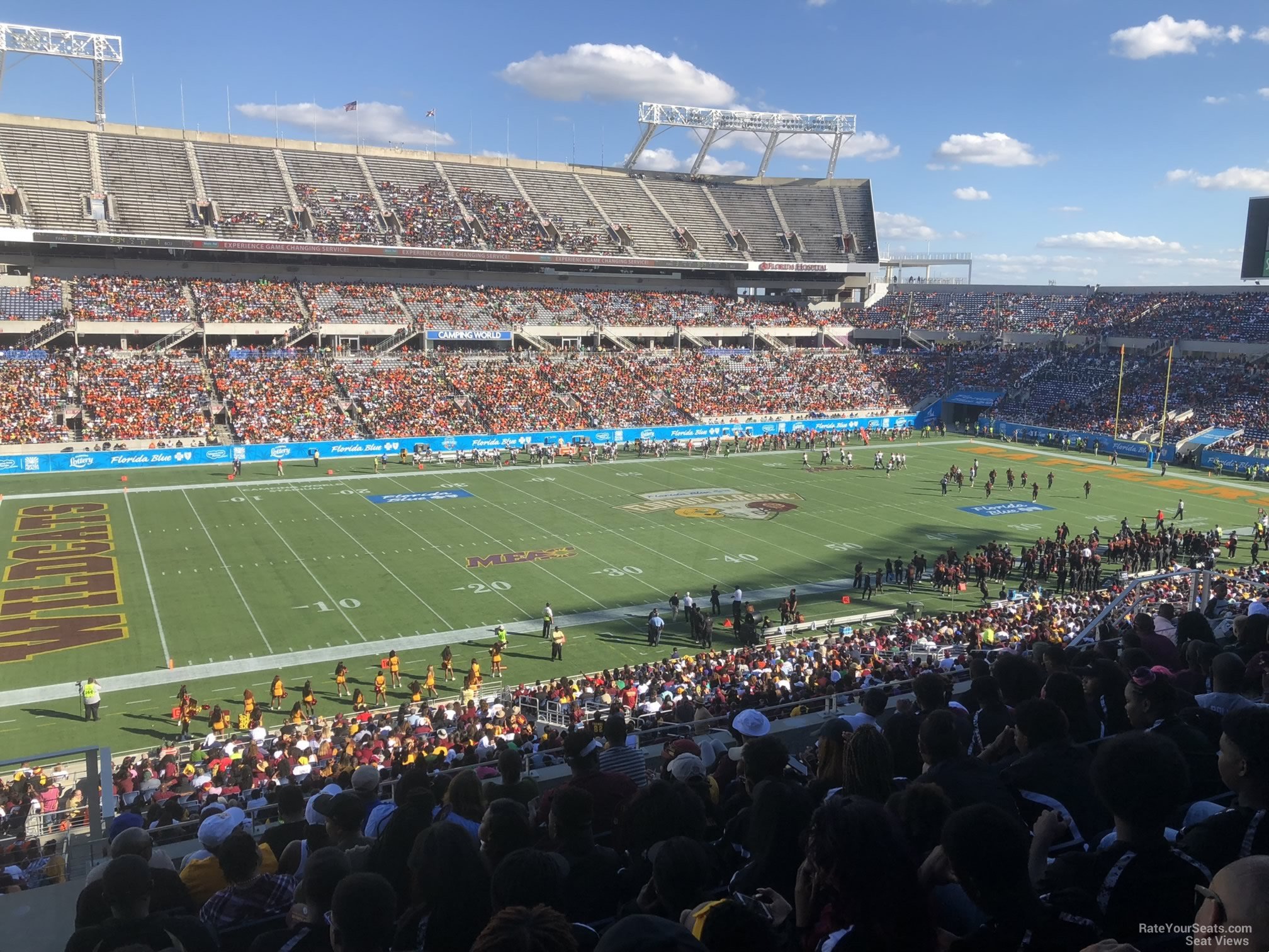 section p39, row m seat view  for football - camping world stadium