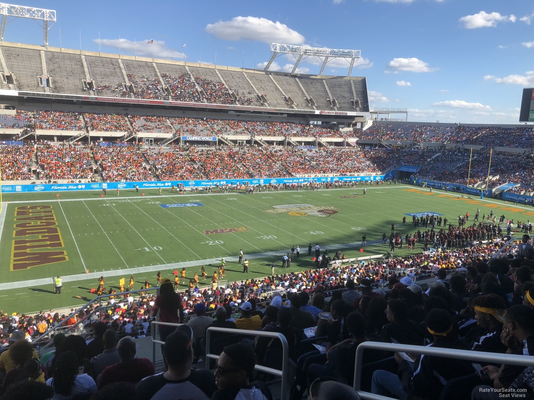 section p40, row m seat view  for football - camping world stadium