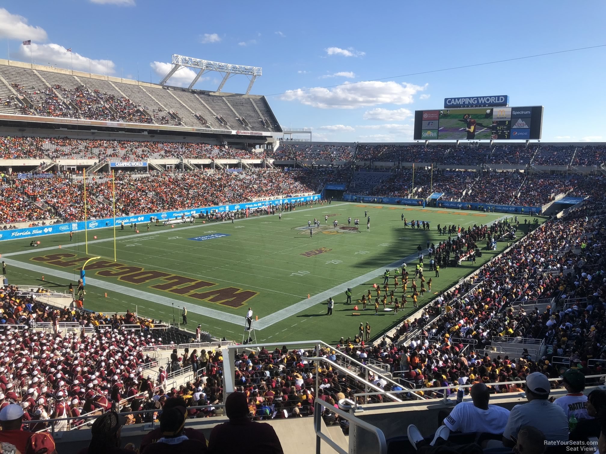 section p43, row m seat view  for football - camping world stadium