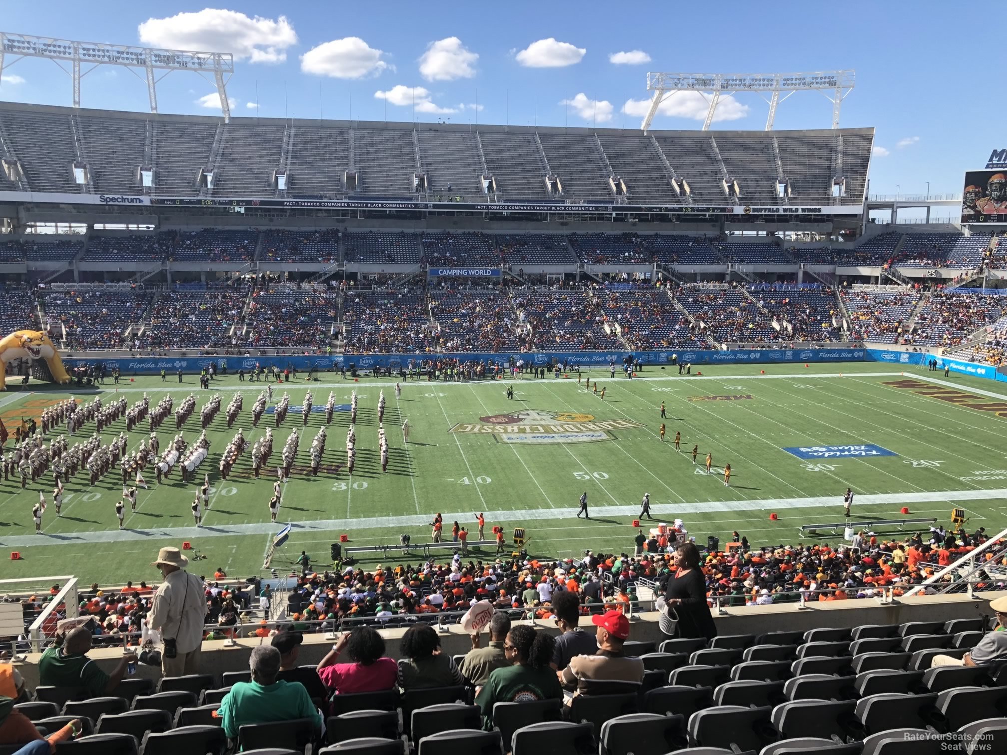 club 9, row m seat view  for football - camping world stadium