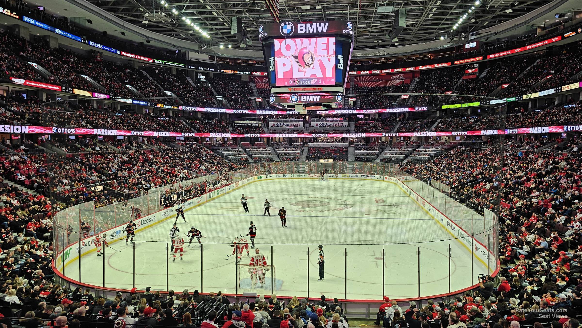 section 101, row r seat view  for hockey - canadian tire centre
