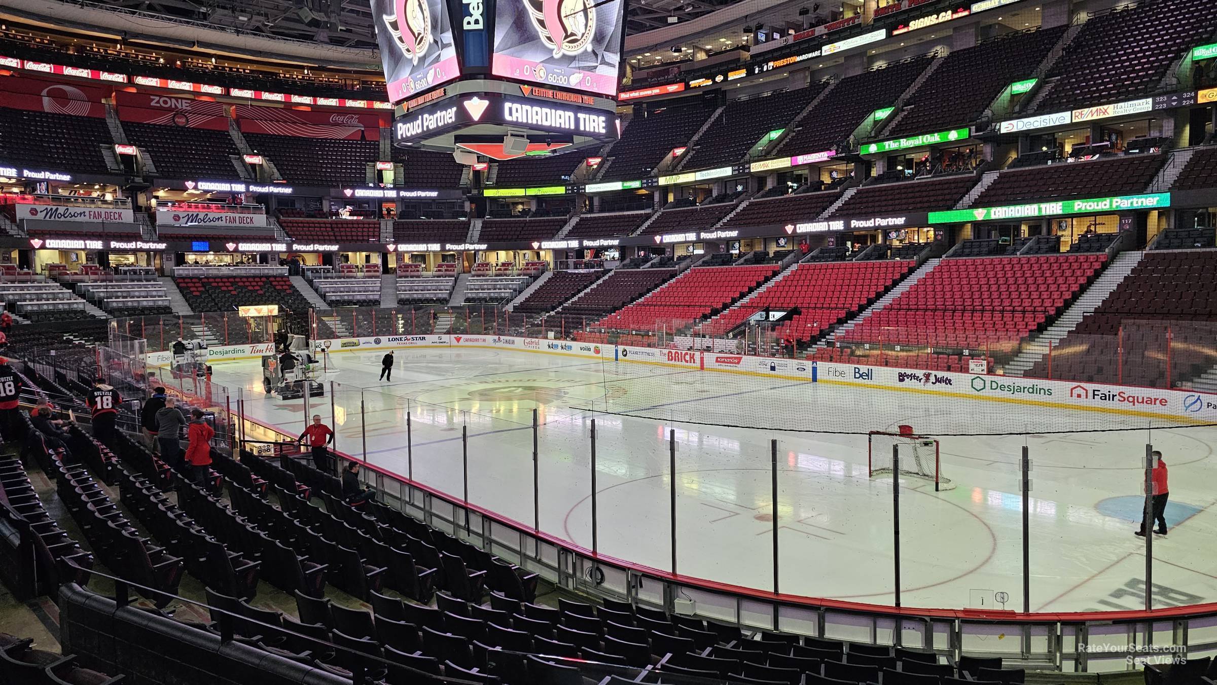 section 103, row n seat view  for hockey - canadian tire centre