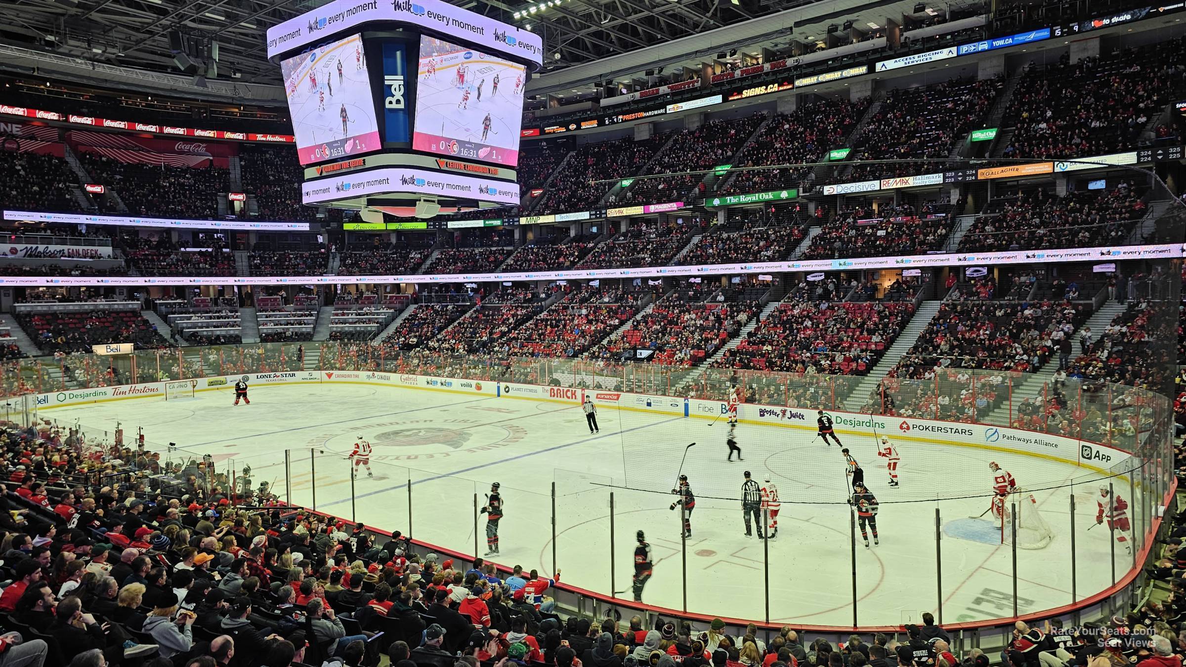 section 103, row r seat view  for hockey - canadian tire centre