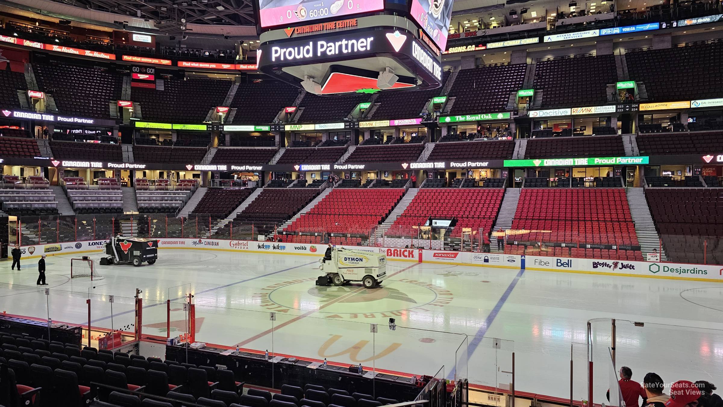 section 105, row n seat view  for hockey - canadian tire centre