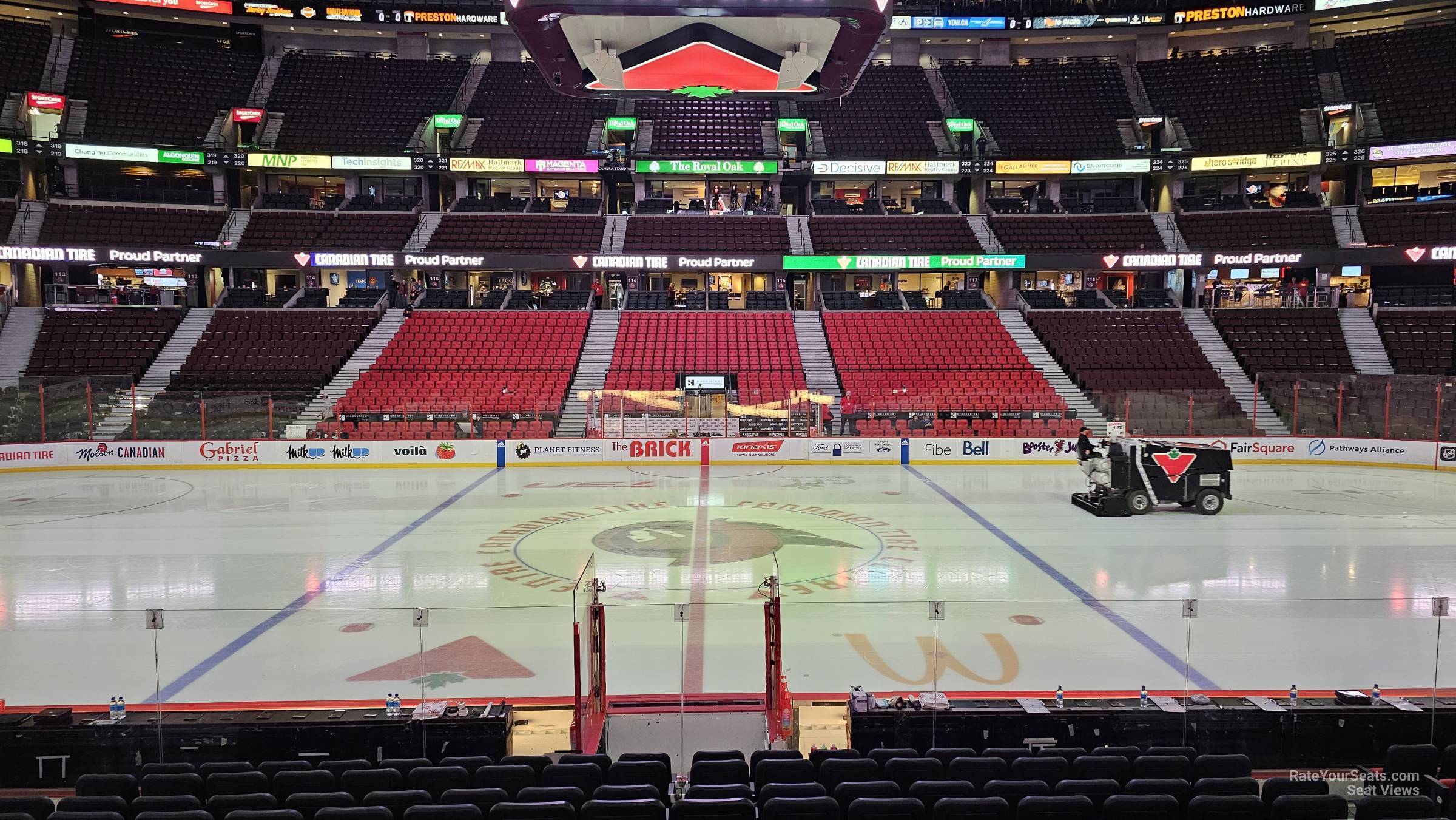 section 106, row n seat view for hockey - canadian tire centre