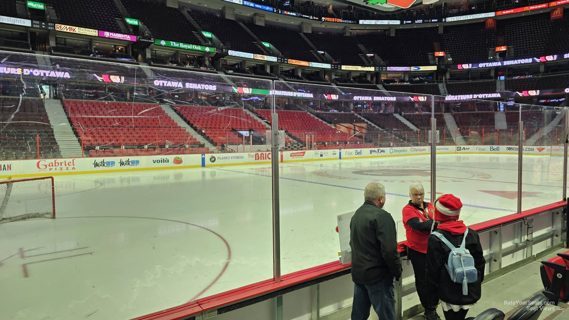 section 108, row c seat view  for hockey - canadian tire centre
