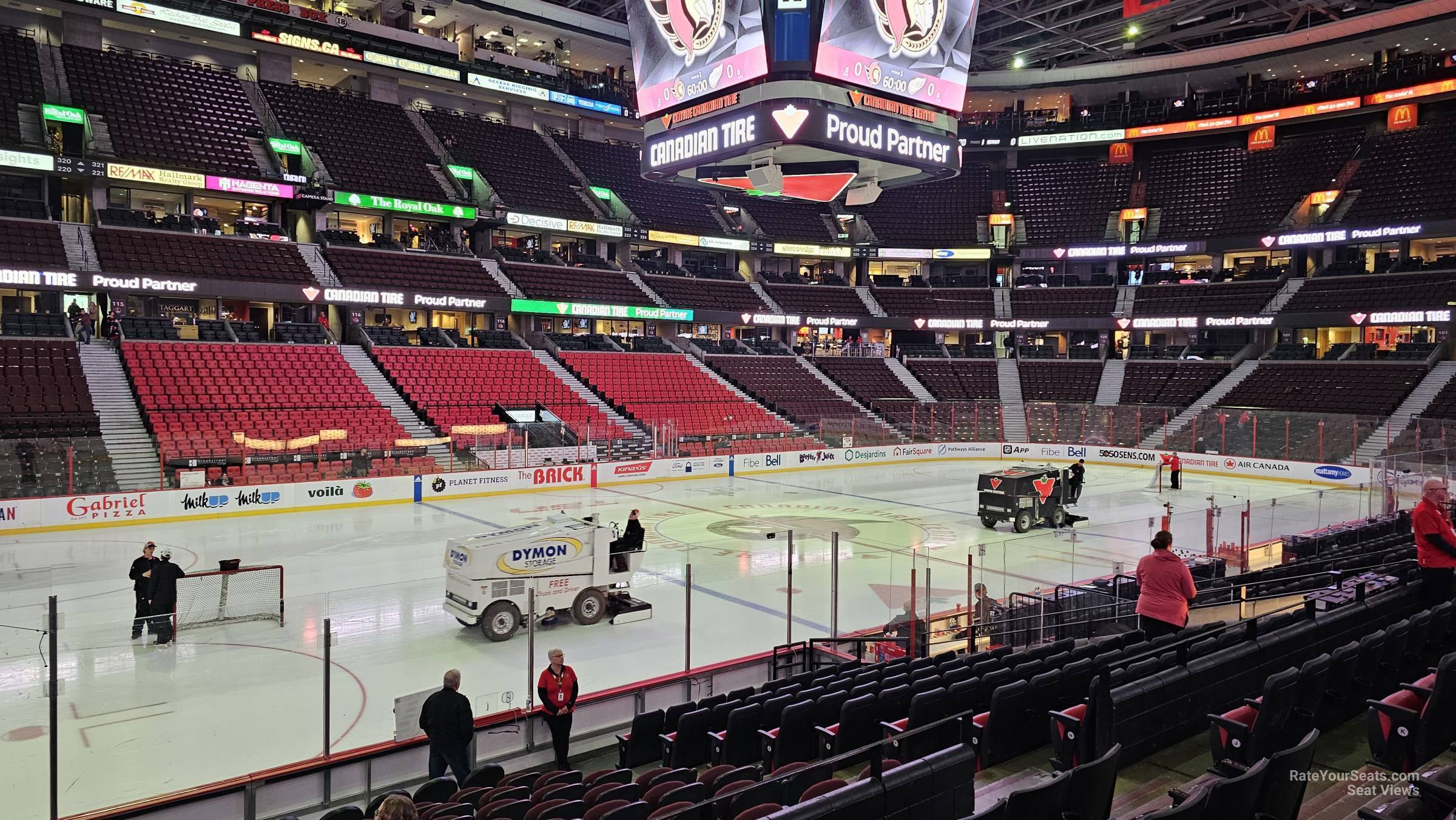section 108, row n seat view  for hockey - canadian tire centre