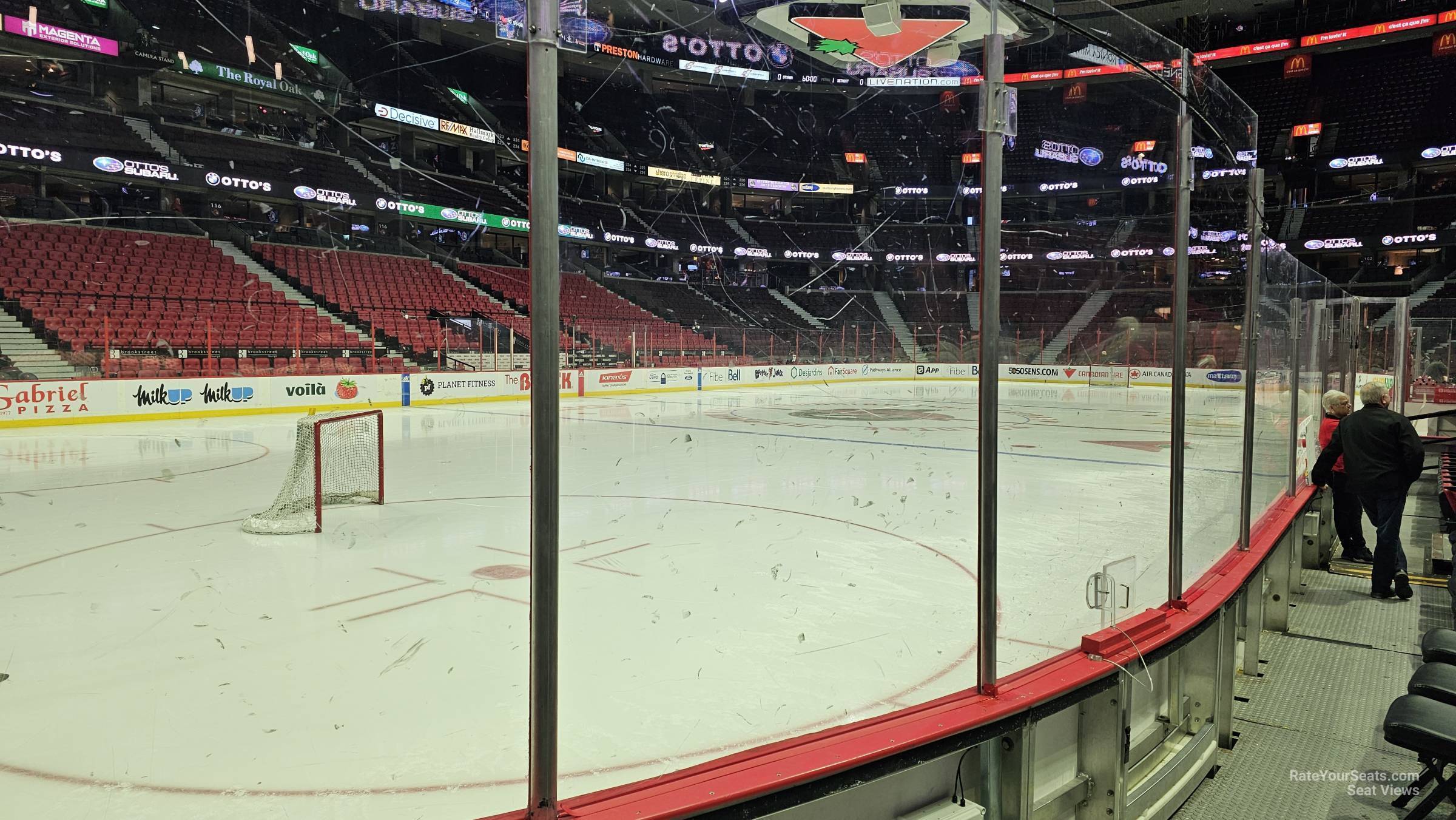 section 109, row c seat view for hockey - canadian tire centre