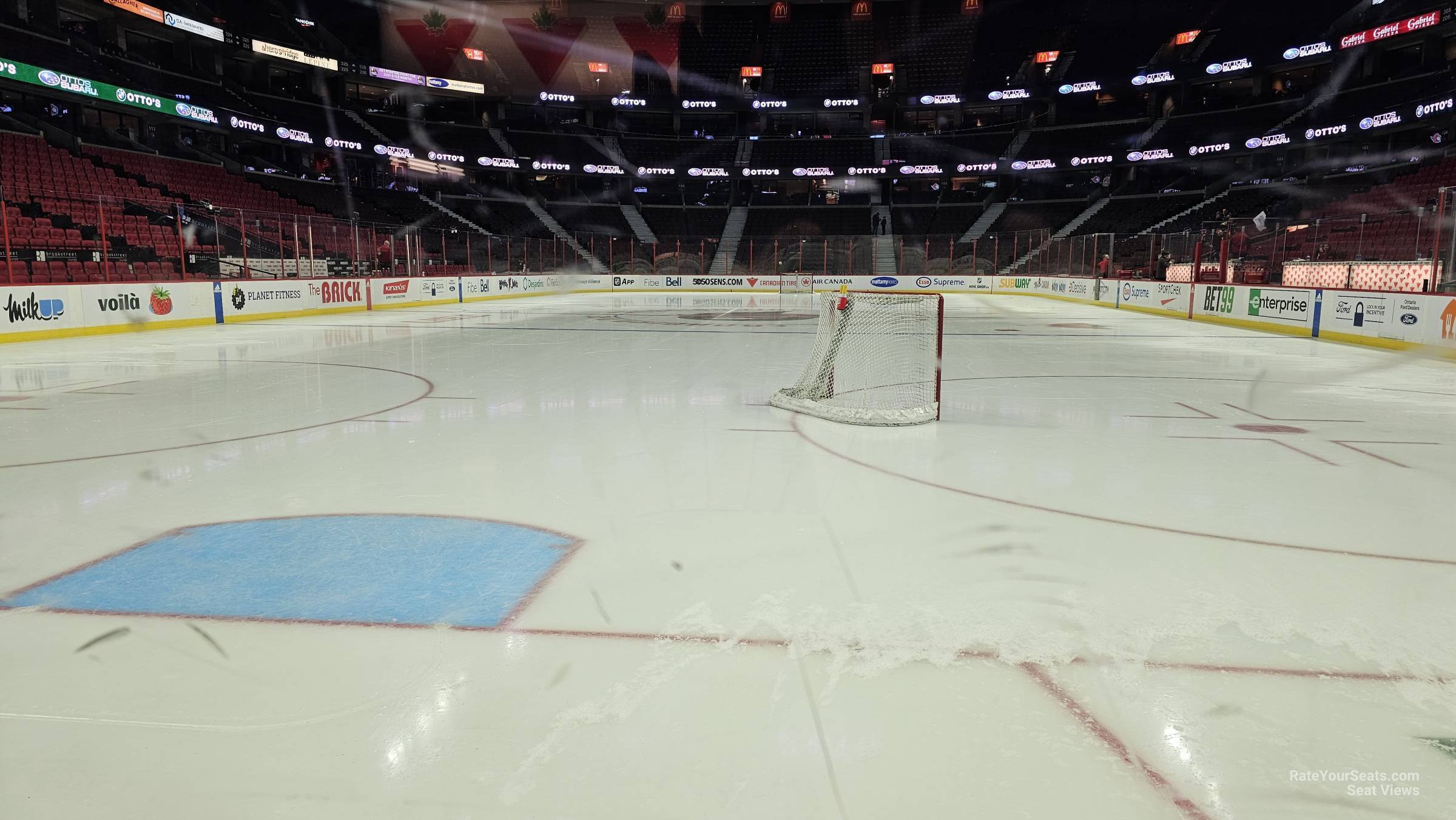 section 111, row a seat view  for hockey - canadian tire centre