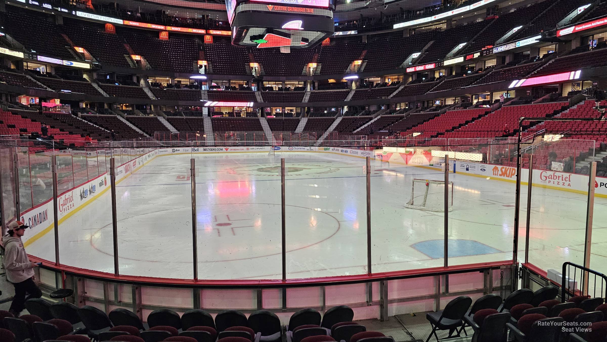 club bell 112, row aa seat view  for hockey - canadian tire centre