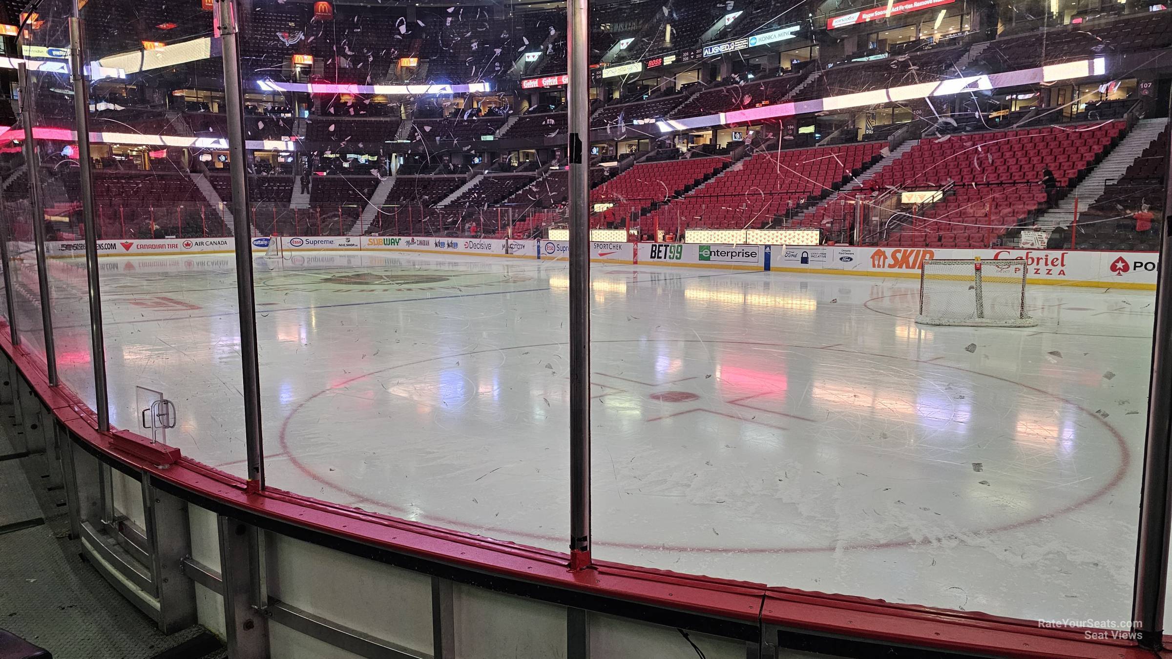 section 113, row c seat view  for hockey - canadian tire centre