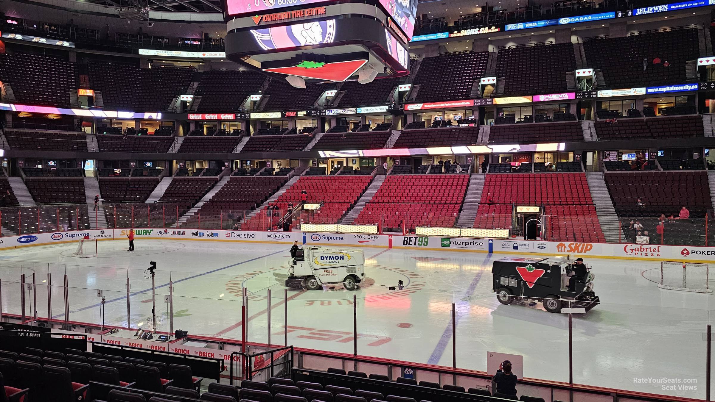 section 115, row n seat view  for hockey - canadian tire centre