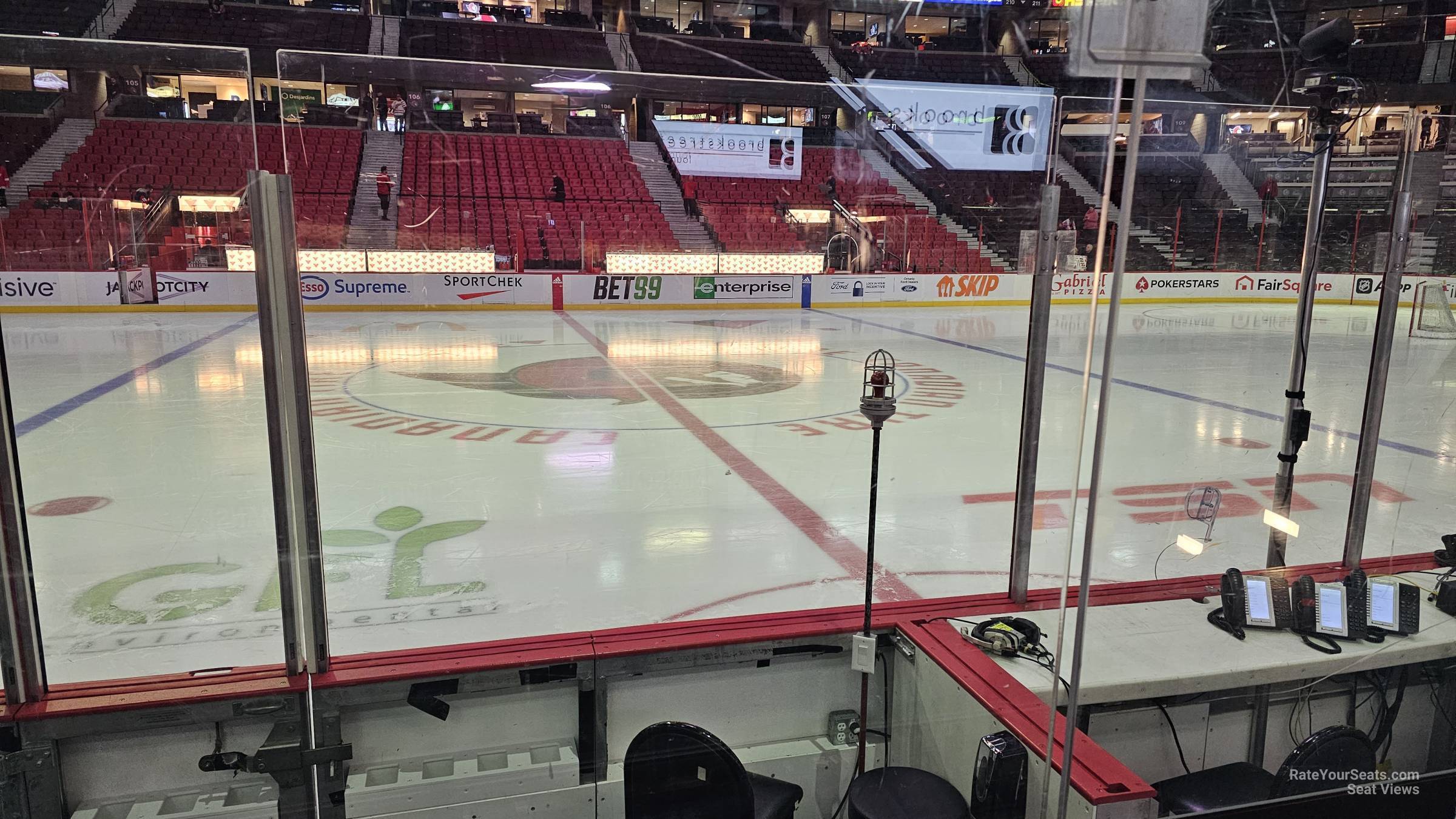 section 116, row d seat view for hockey - canadian tire centre