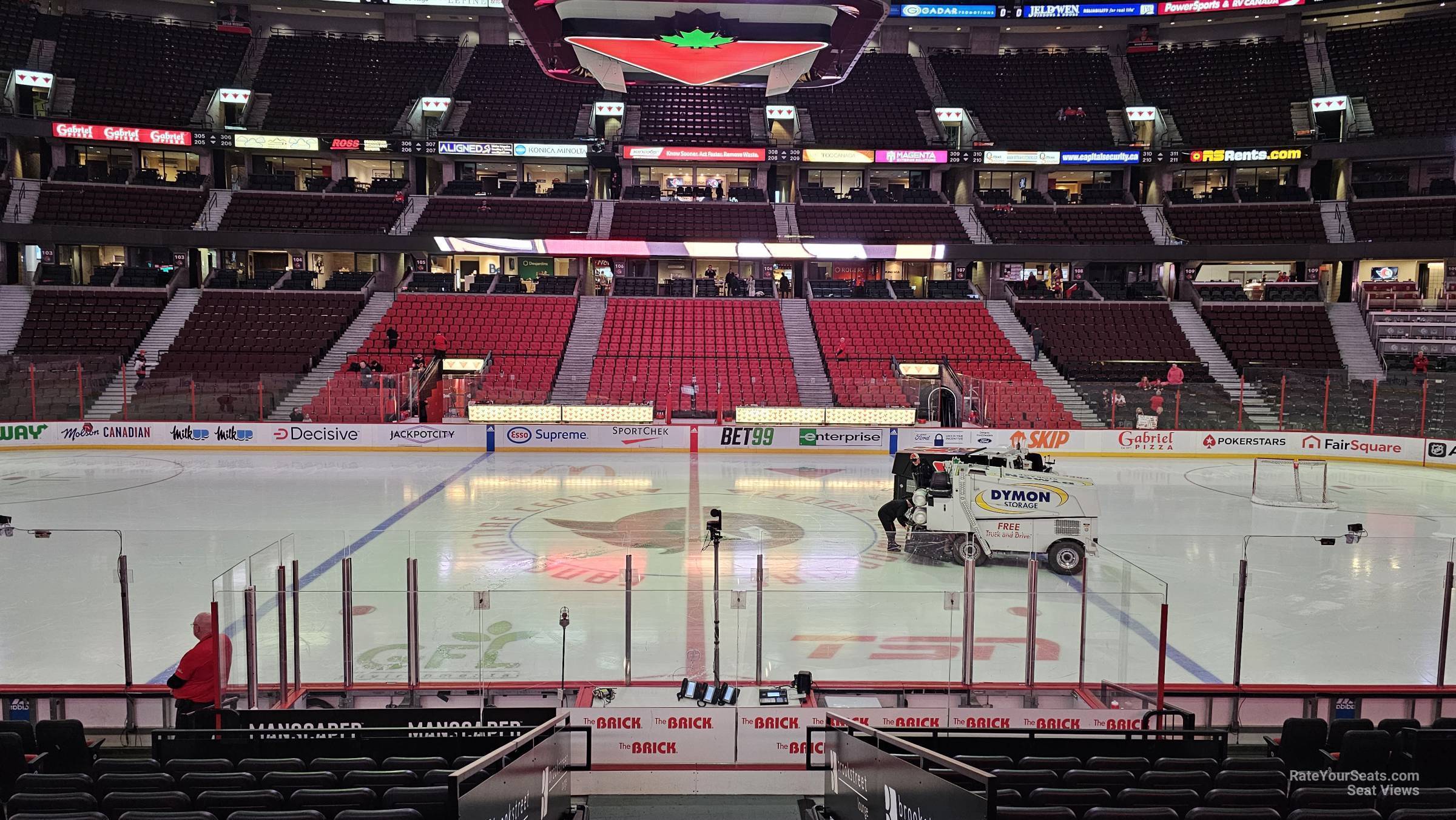 section 116, row n seat view  for hockey - canadian tire centre