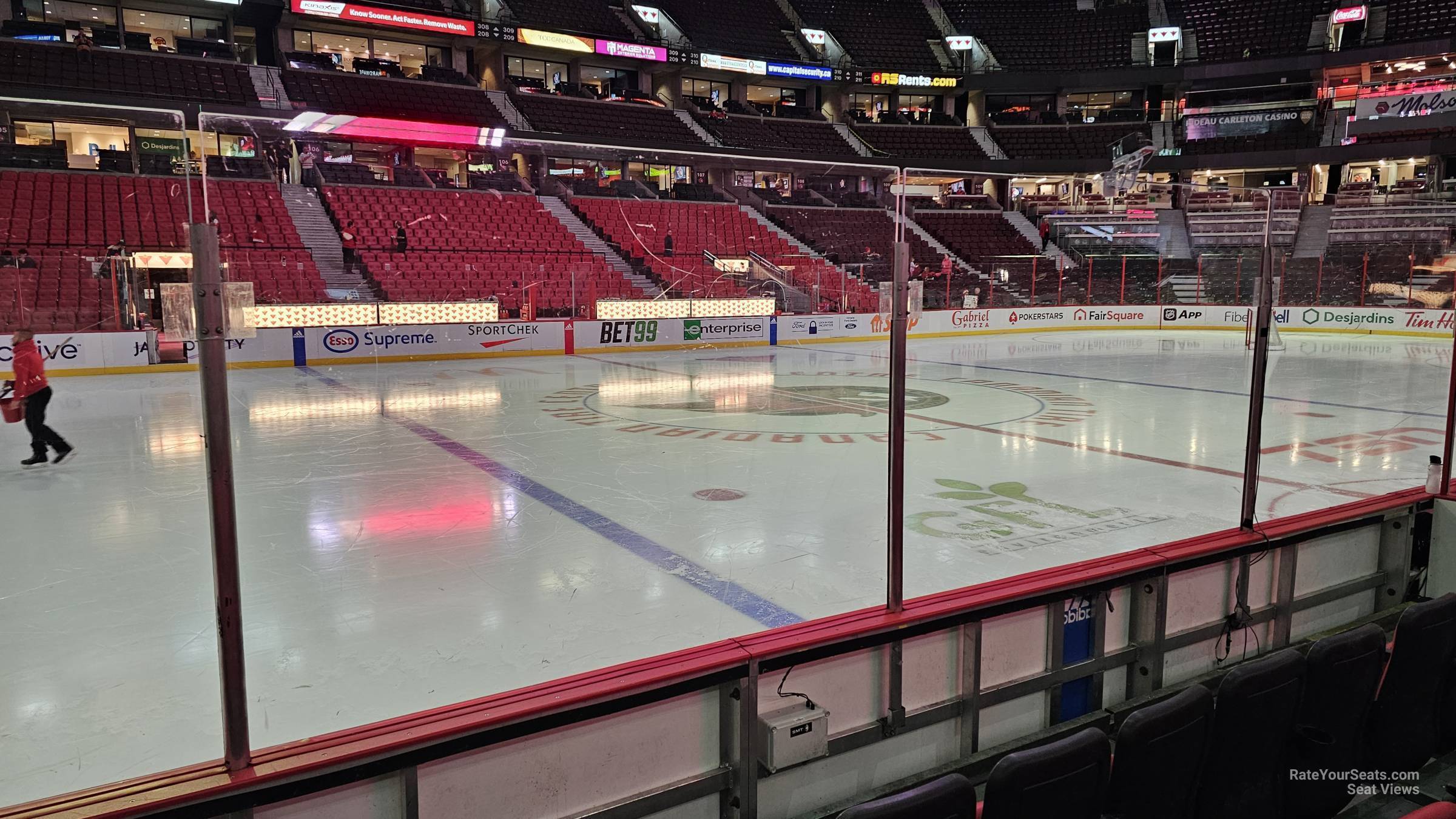 section 117, row d seat view  for hockey - canadian tire centre