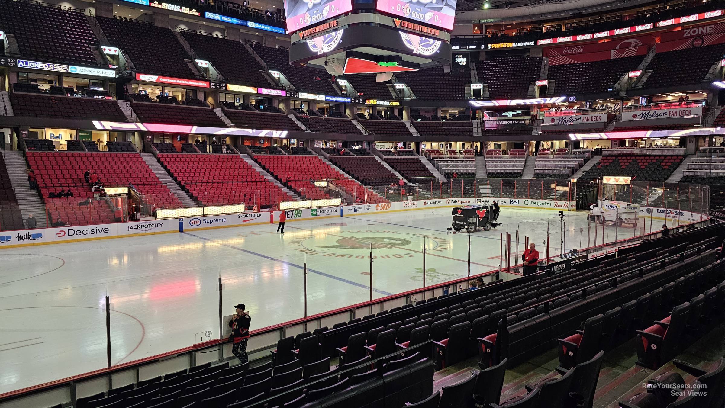 section 118, row n seat view for hockey - canadian tire centre