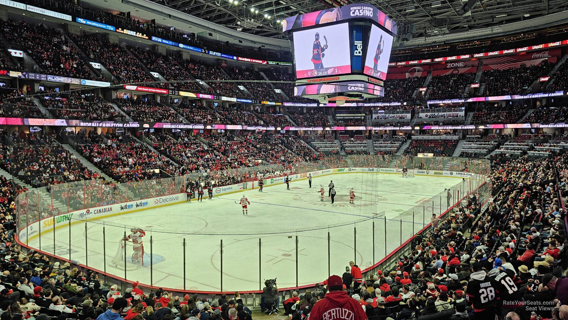 section 120, row r seat view  for hockey - canadian tire centre