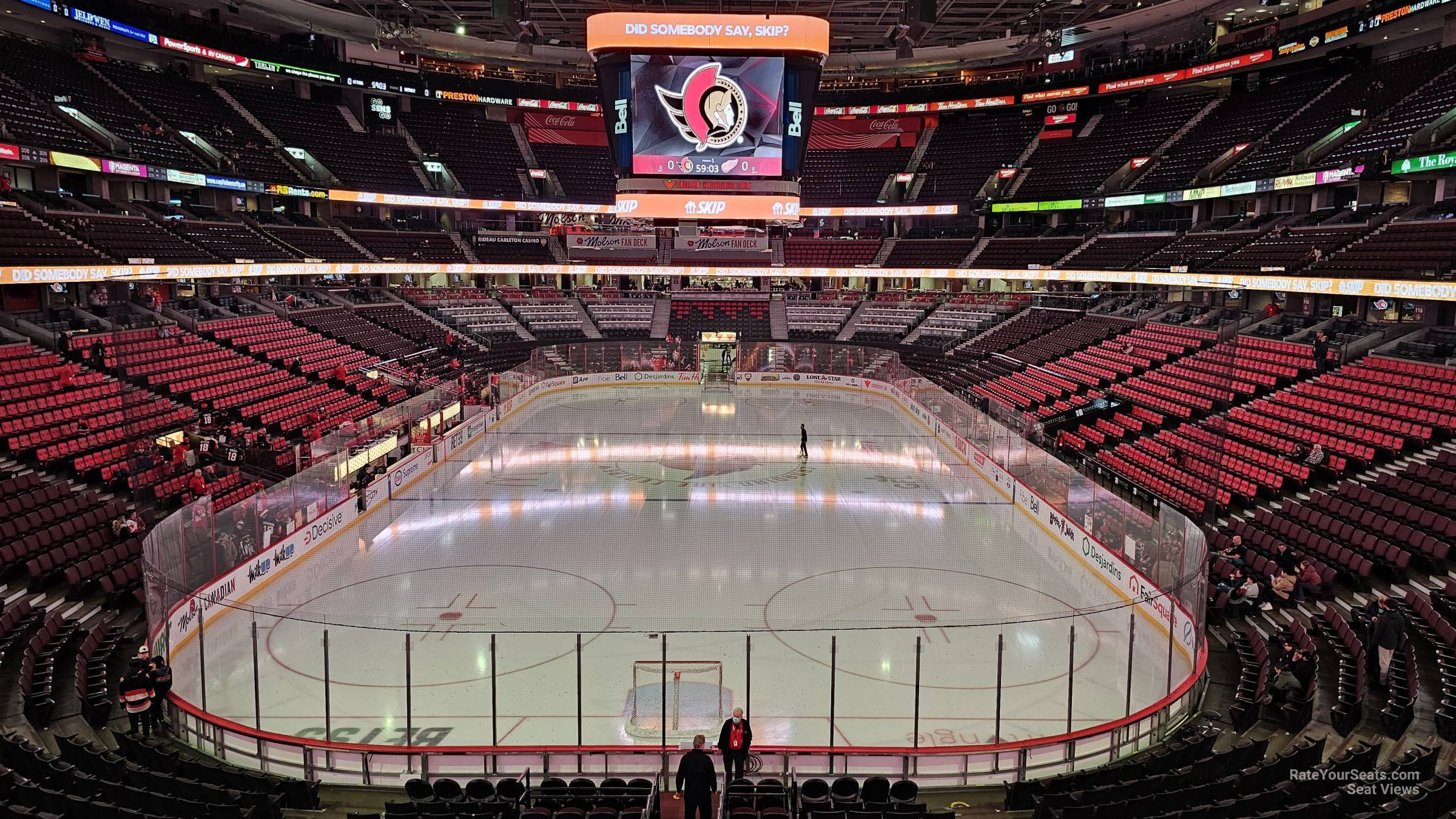 section 201, row a seat view  for hockey - canadian tire centre