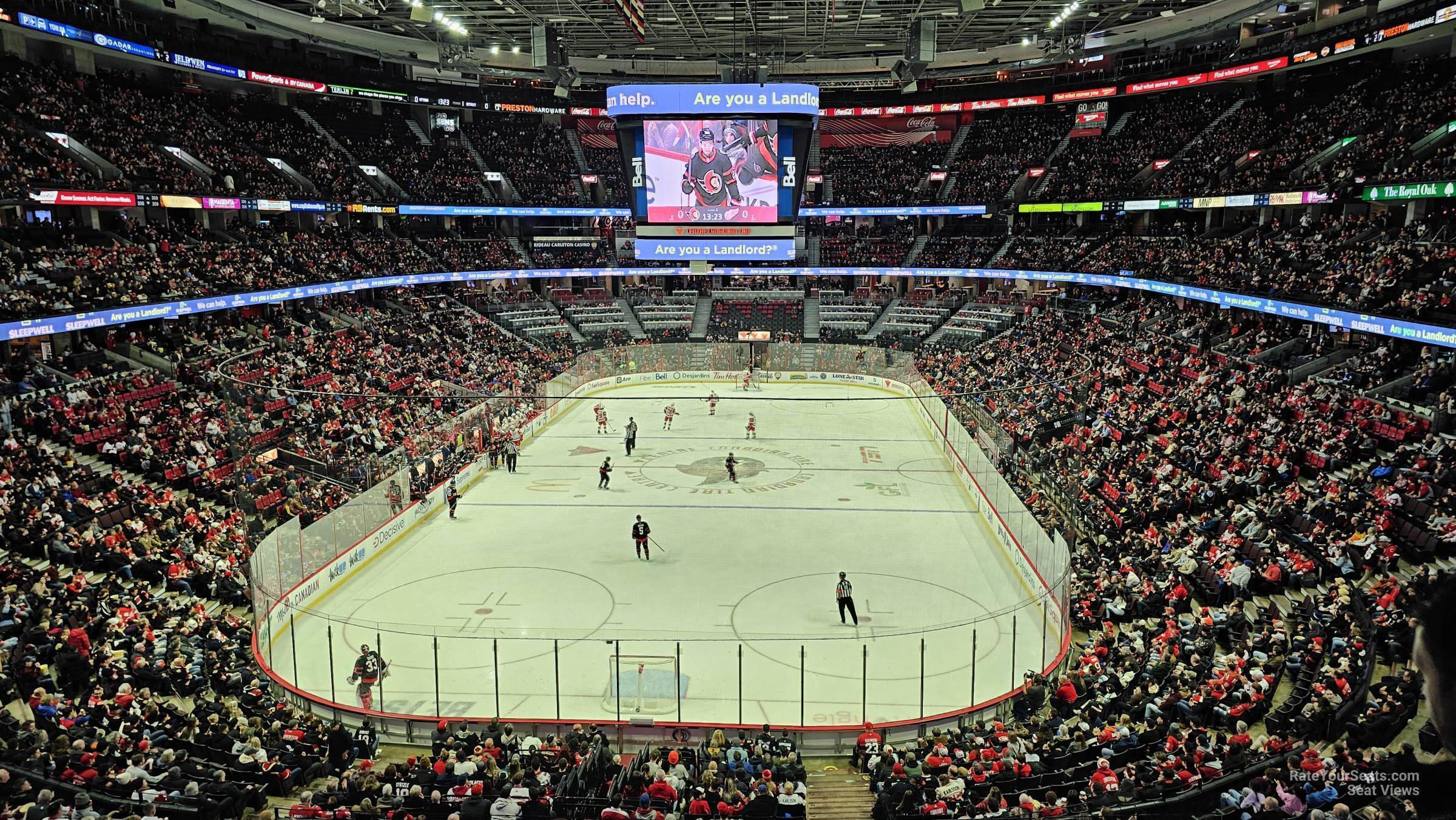 section 201, row f seat view  for hockey - canadian tire centre