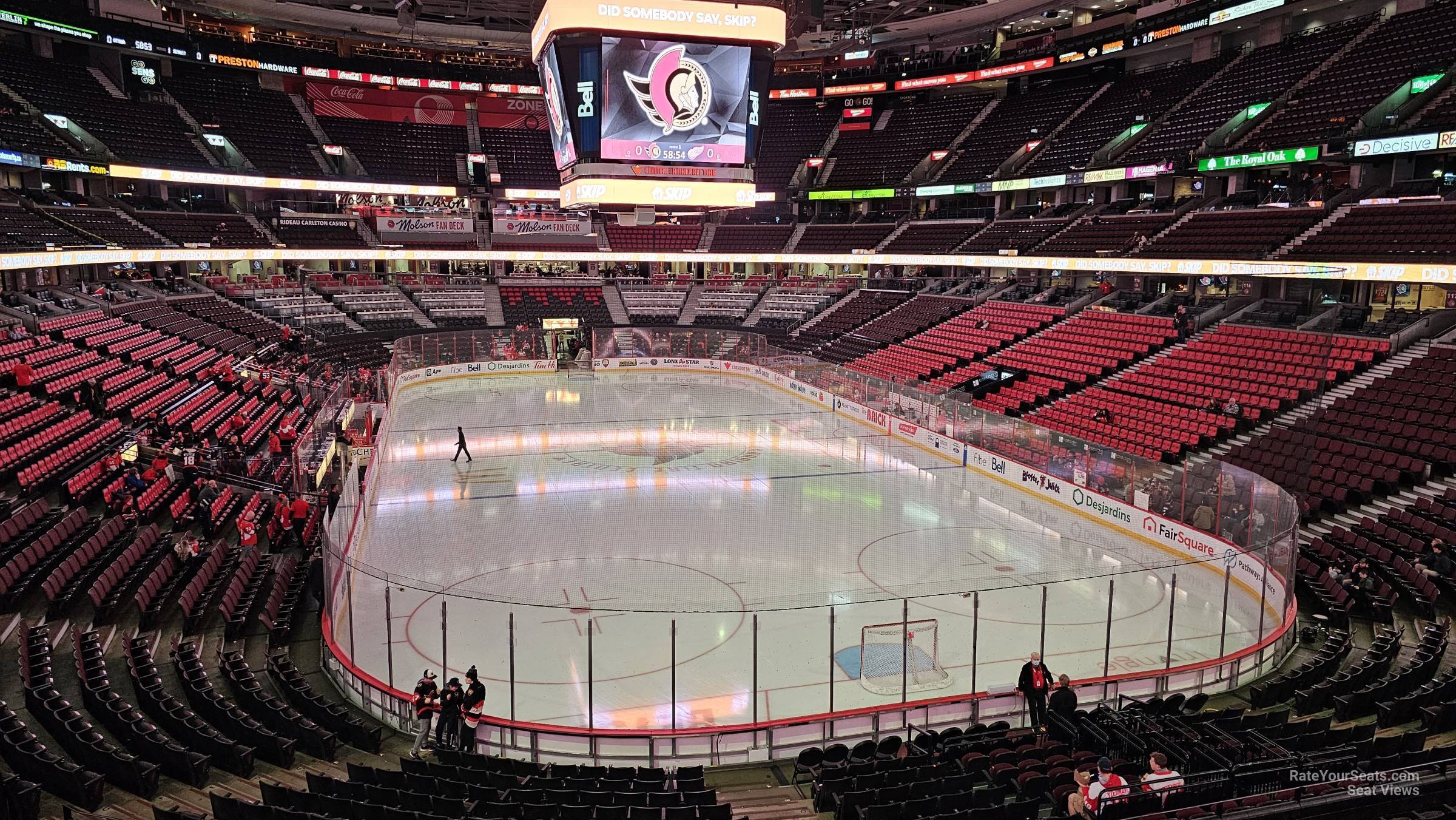 section 202, row a seat view  for hockey - canadian tire centre